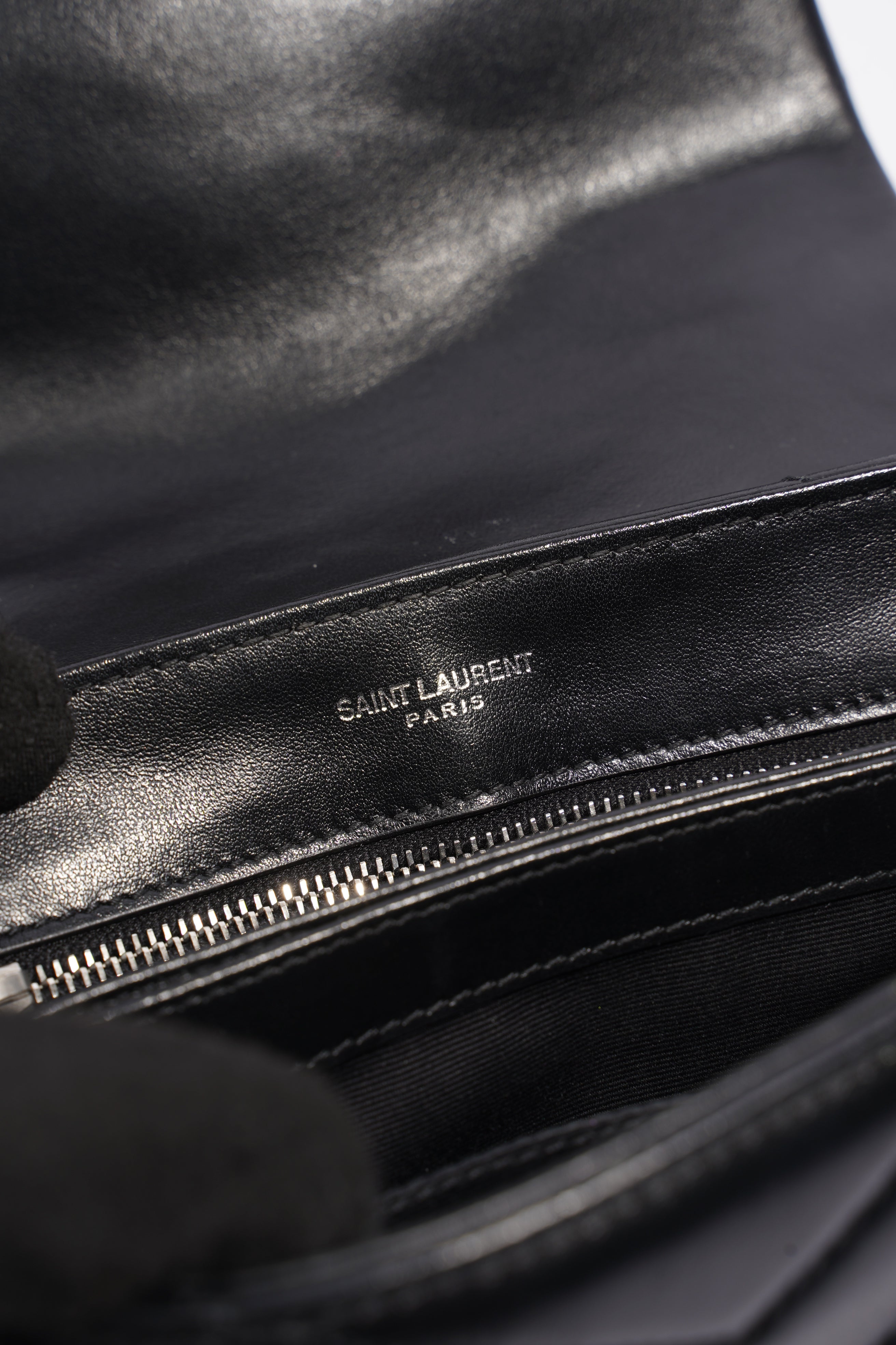 Saint Laurent Toy LouLou Black Calfskin Leather