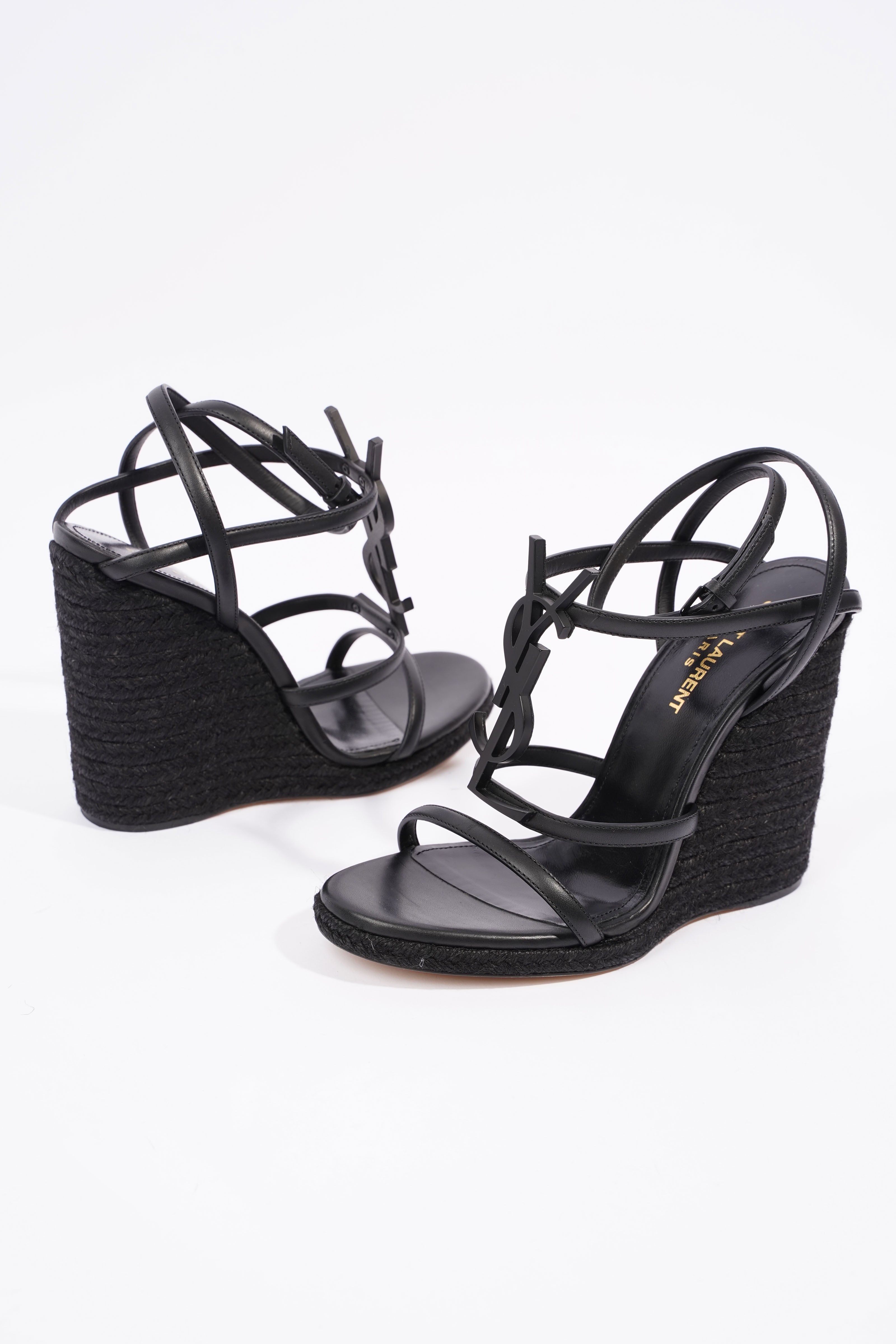 Saint Laurent Cassandra Black Leather EU 37 UK 4
