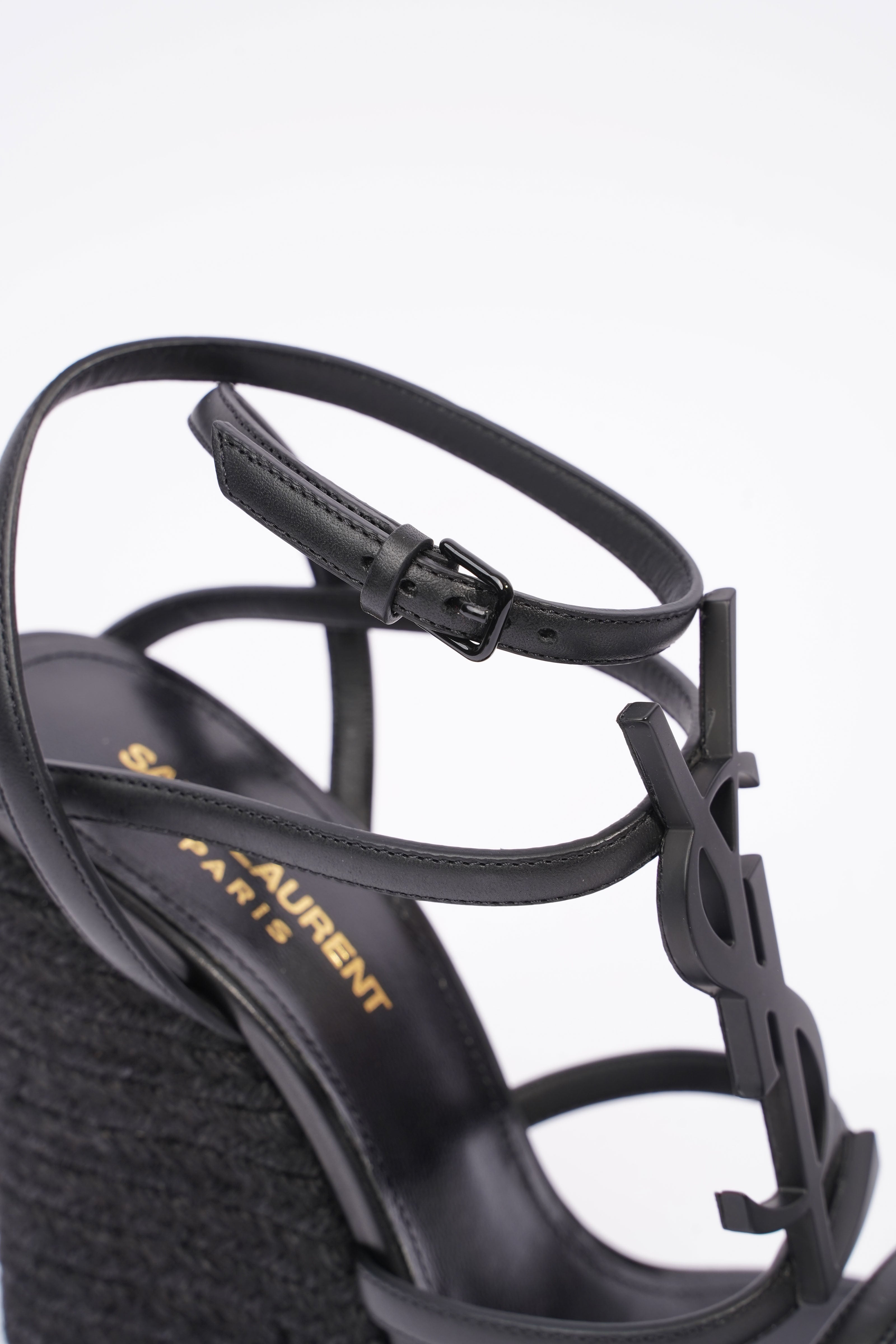 Saint Laurent Cassandra Black Leather EU 37 UK 4