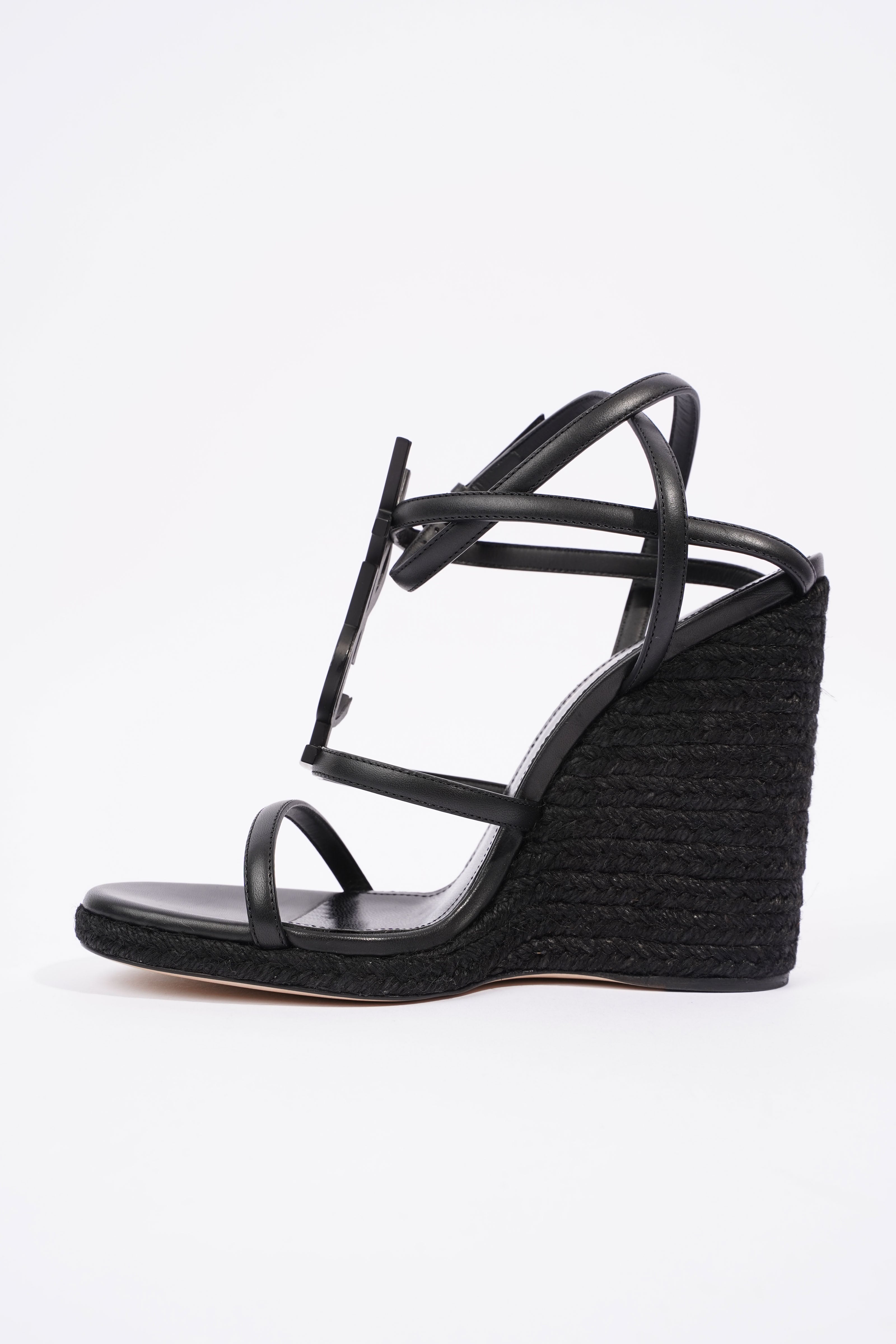 Saint Laurent Cassandra Black Leather EU 37 UK 4