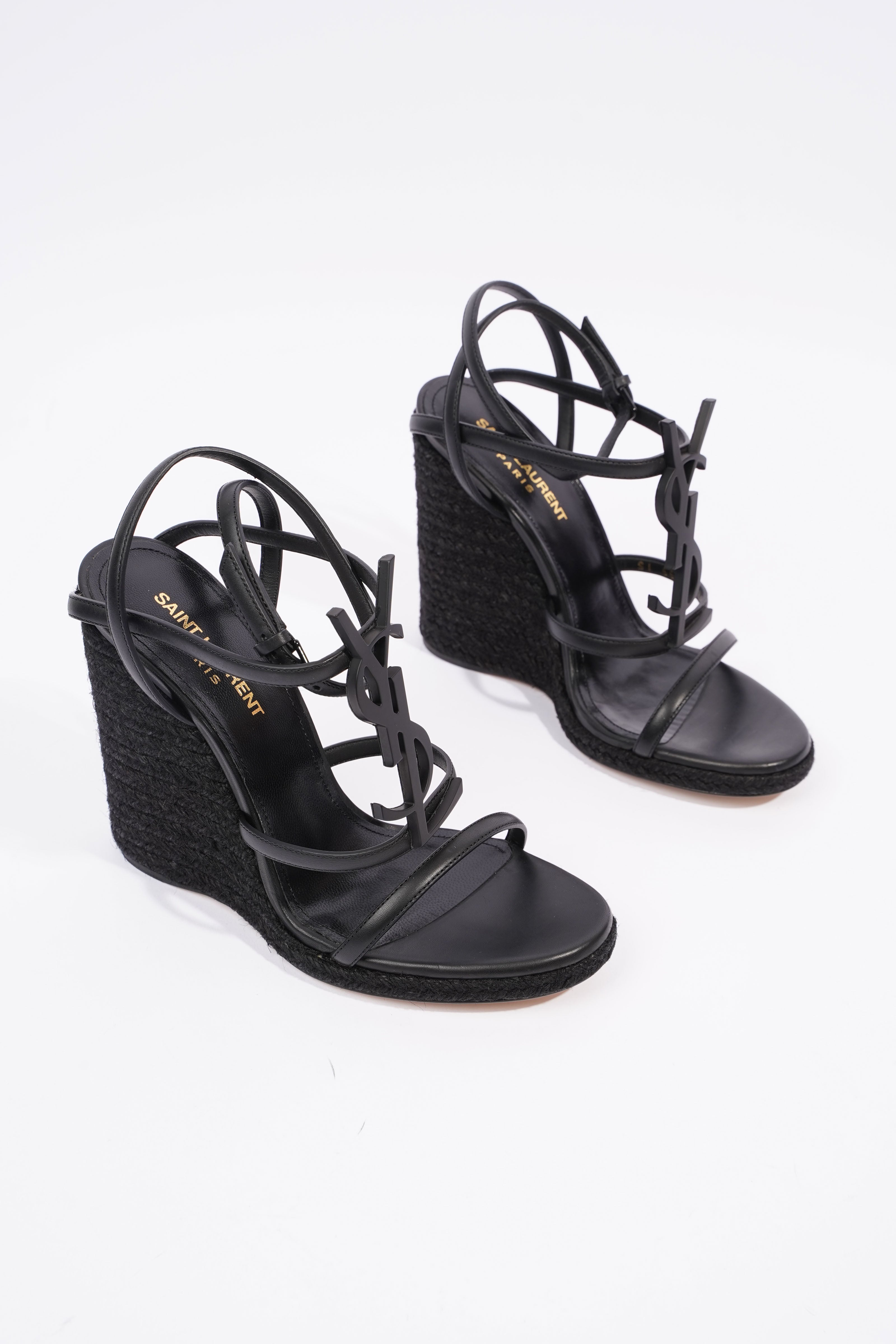 Saint Laurent Cassandra Black Leather EU 37 UK 4