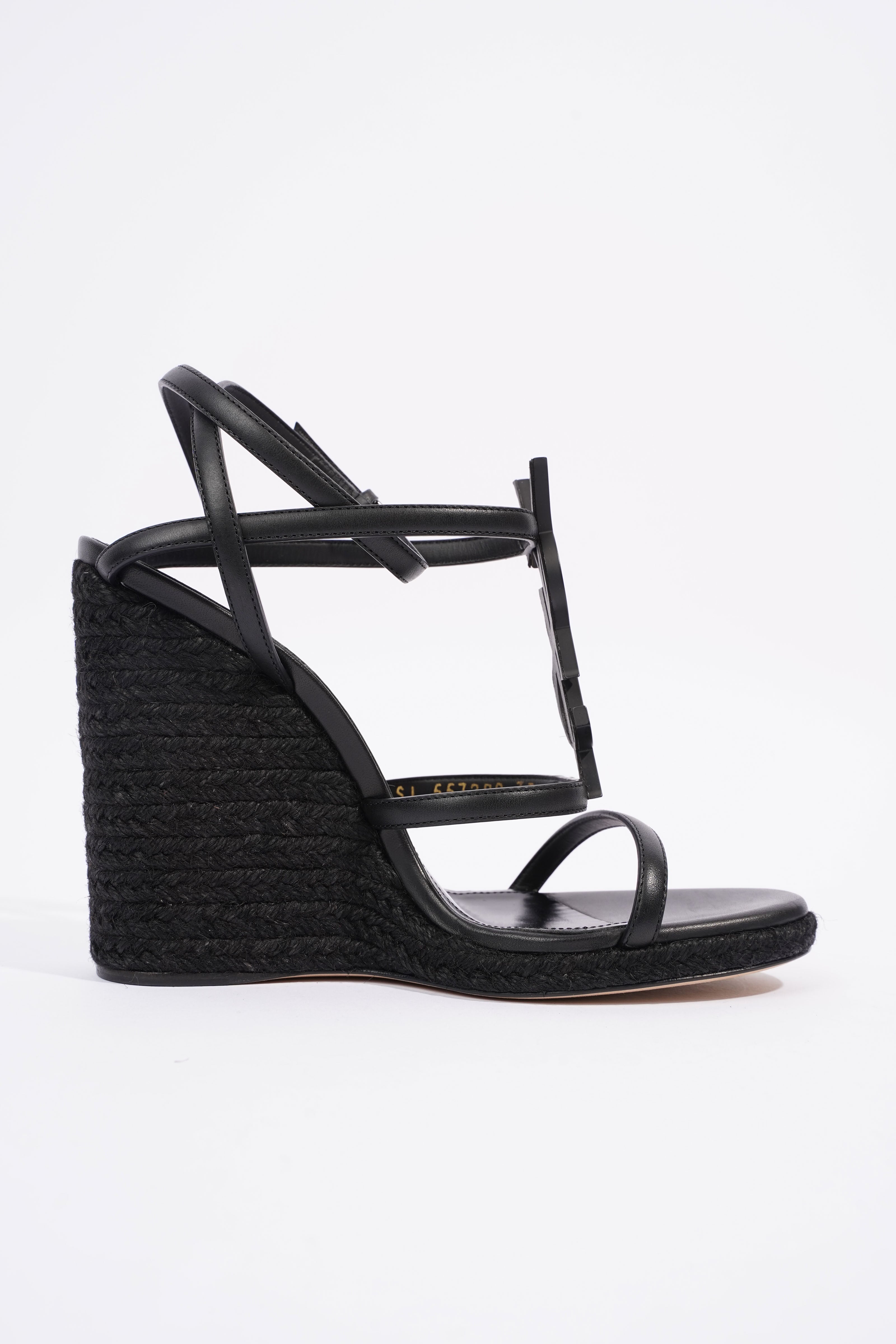 Saint Laurent Cassandra Black Leather EU 37 UK 4