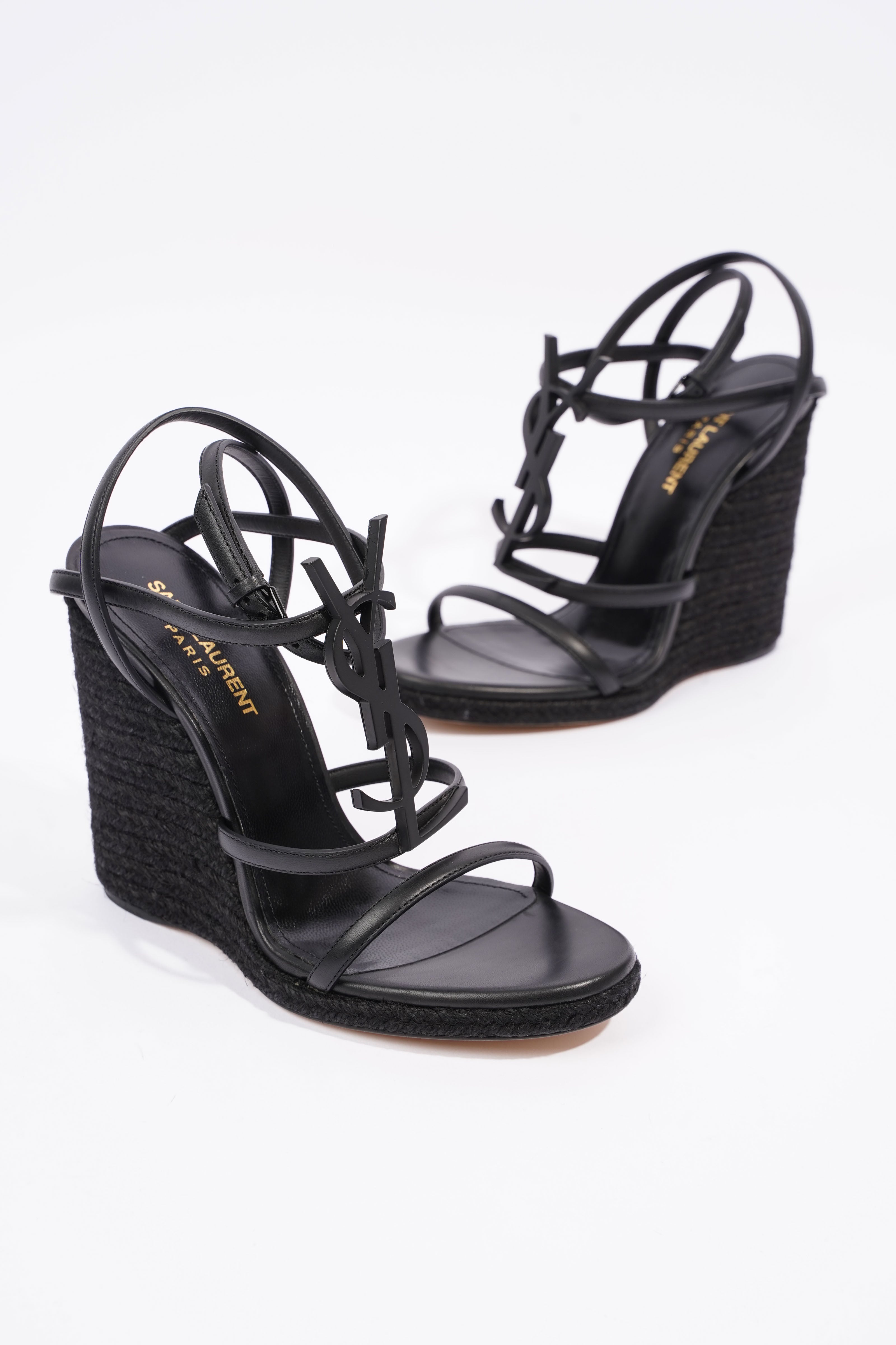 Saint Laurent Cassandra Black Leather EU 37 UK 4