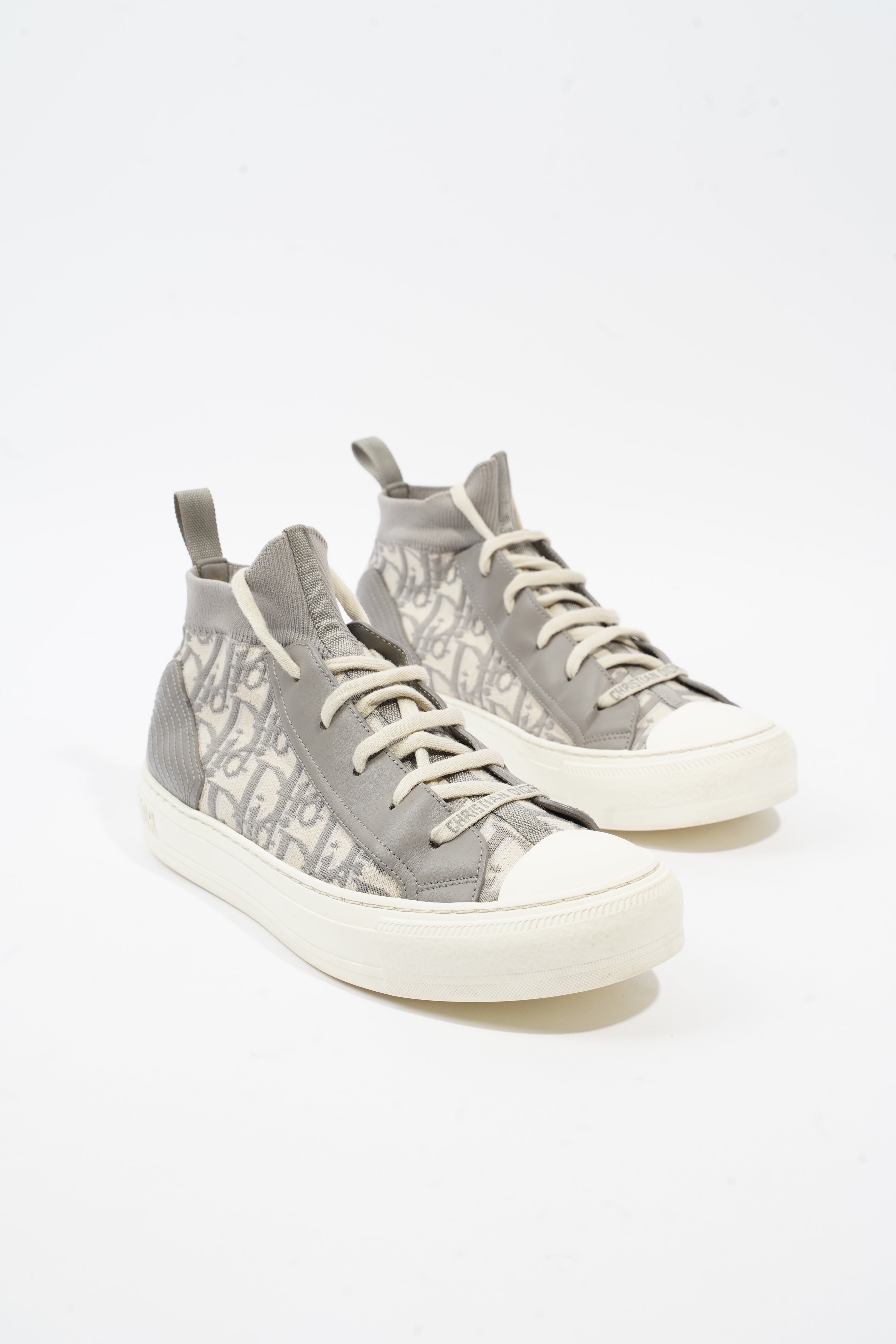 Christian Dior Walk'n'dior Grey Oblique / White Fabric EU 39.5 UK 6.5