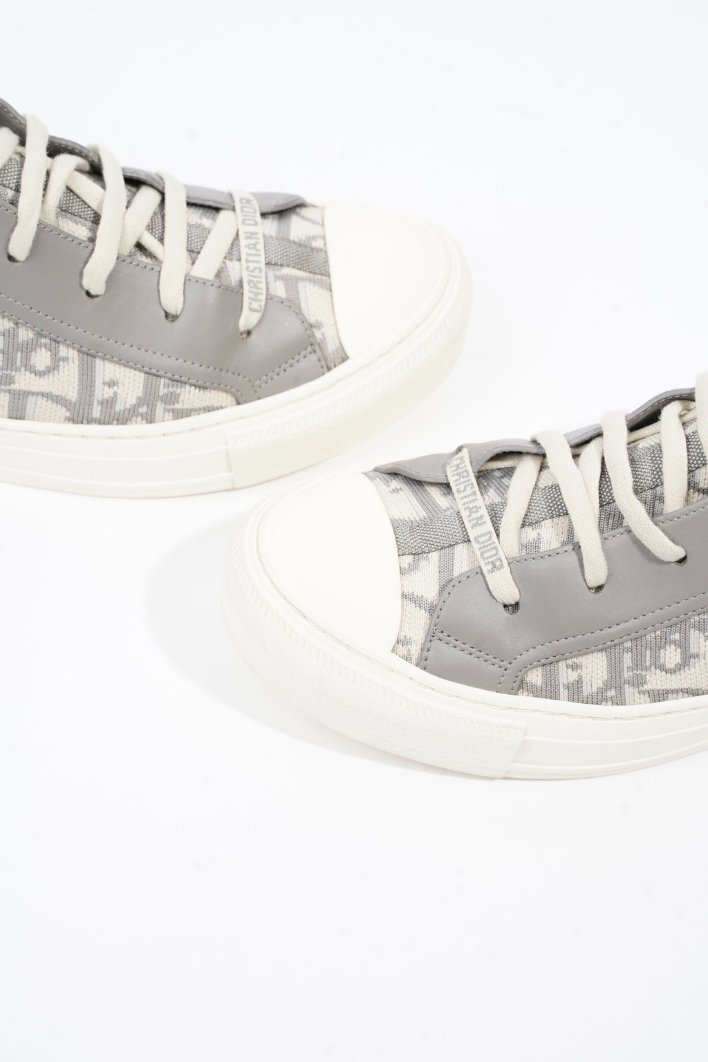 Christian Dior Walk'n'dior Grey Oblique / White Fabric EU 39.5 UK 6.5
