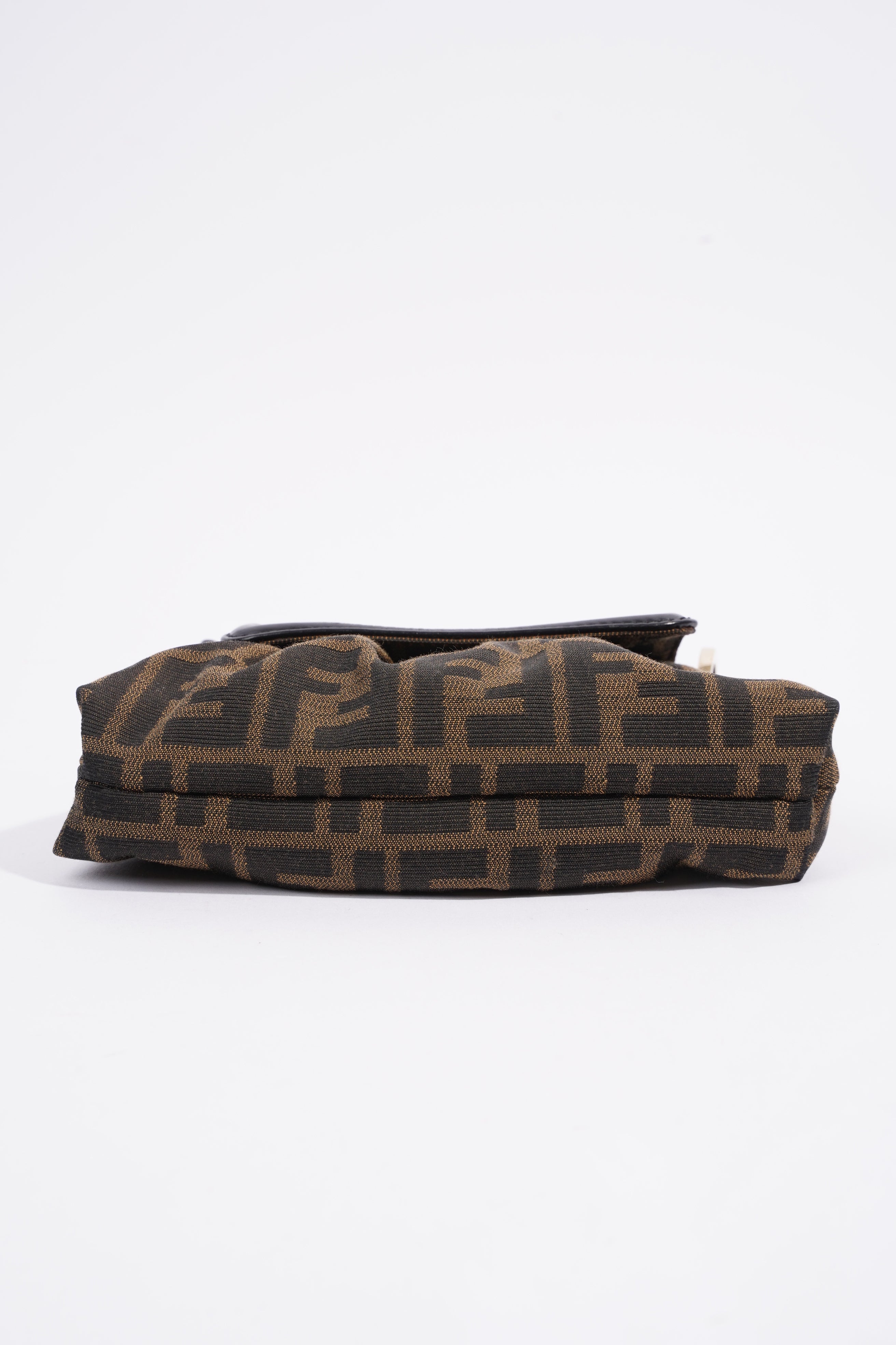 Fendi Mini Chef Sequin Flap Brown FF Canvas