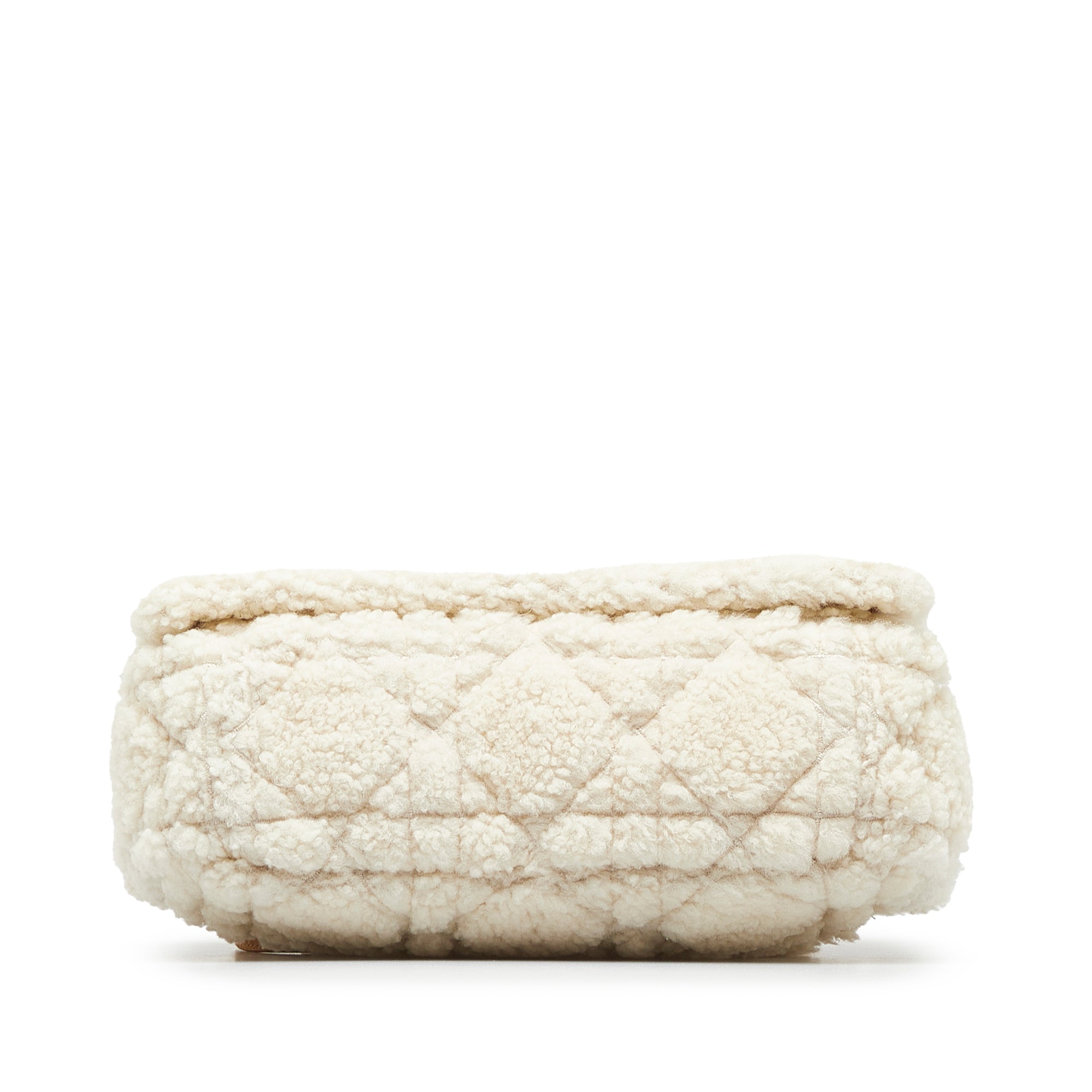 DIOR Medium Cannage Shearling Caro Shoulder Bag