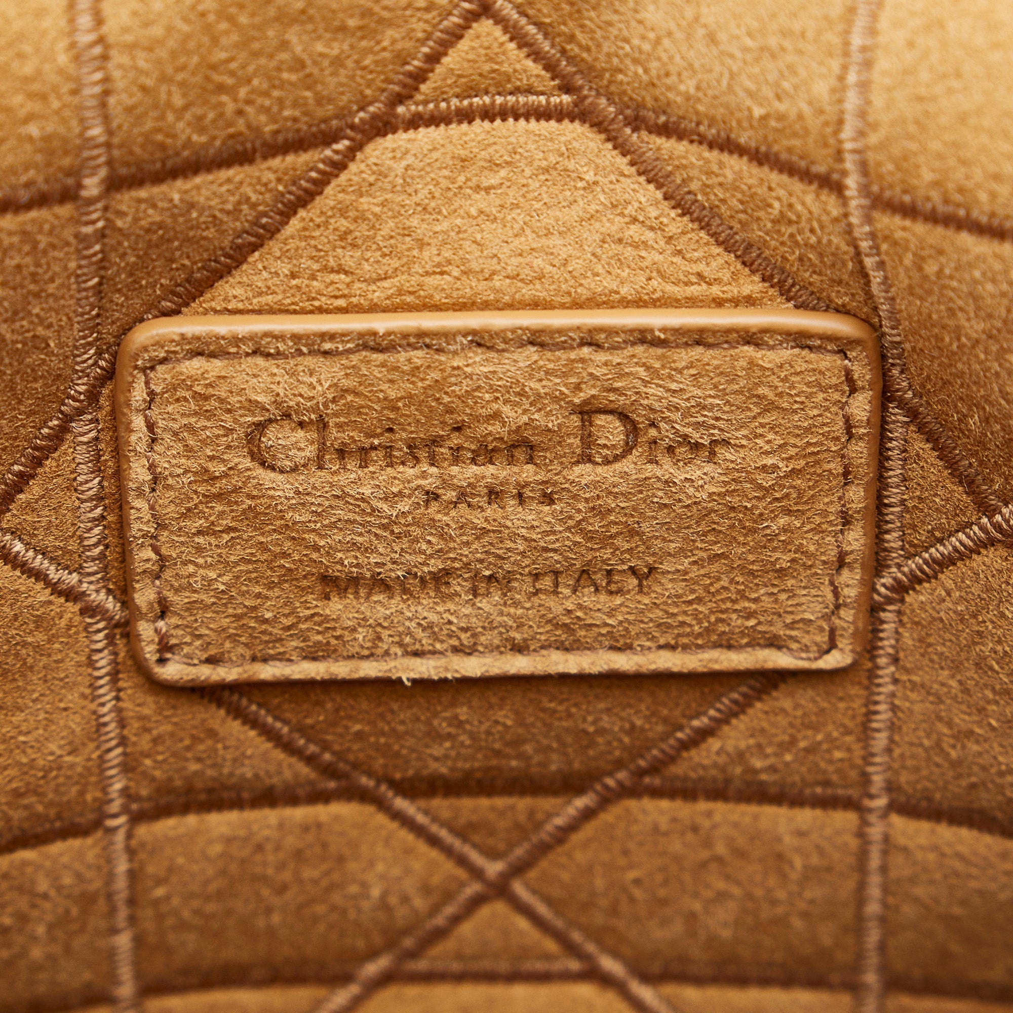 DIOR Medium Cannage Shearling Caro Shoulder Bag