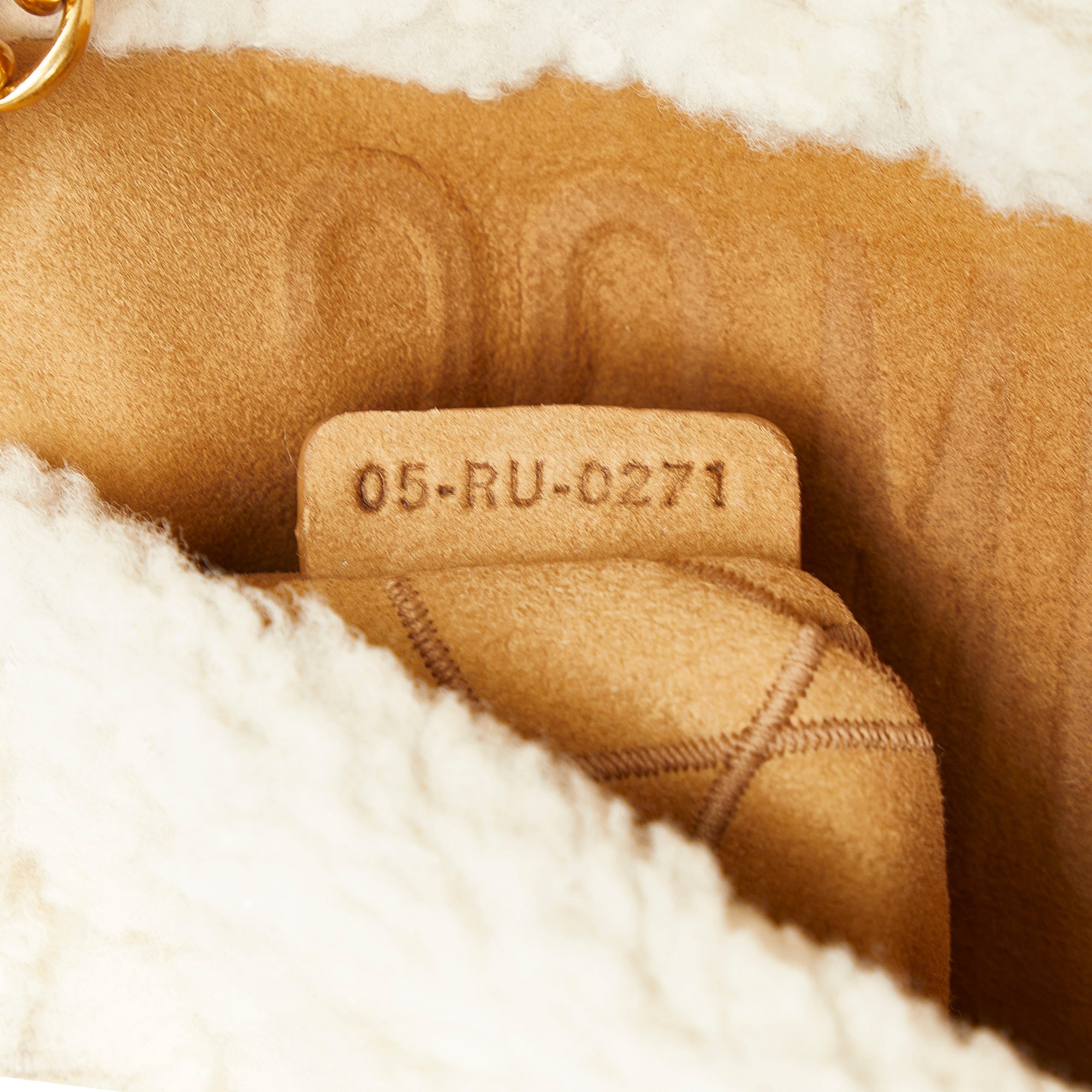 DIOR Medium Cannage Shearling Caro Shoulder Bag