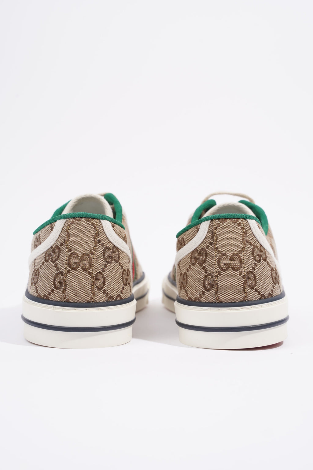 Gucci GG Tennis 1977 Beige / Green / Red Canvas EU 41.5 UK 7.5