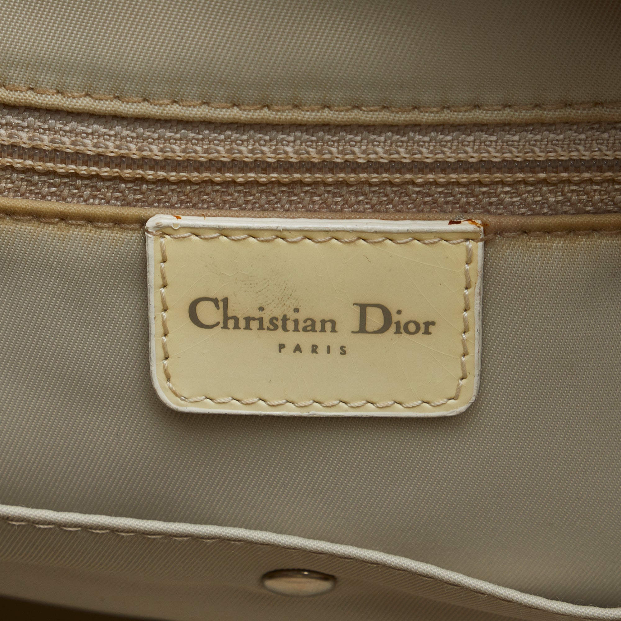 DIOR Canvas Double Saddle Bowler Handbag