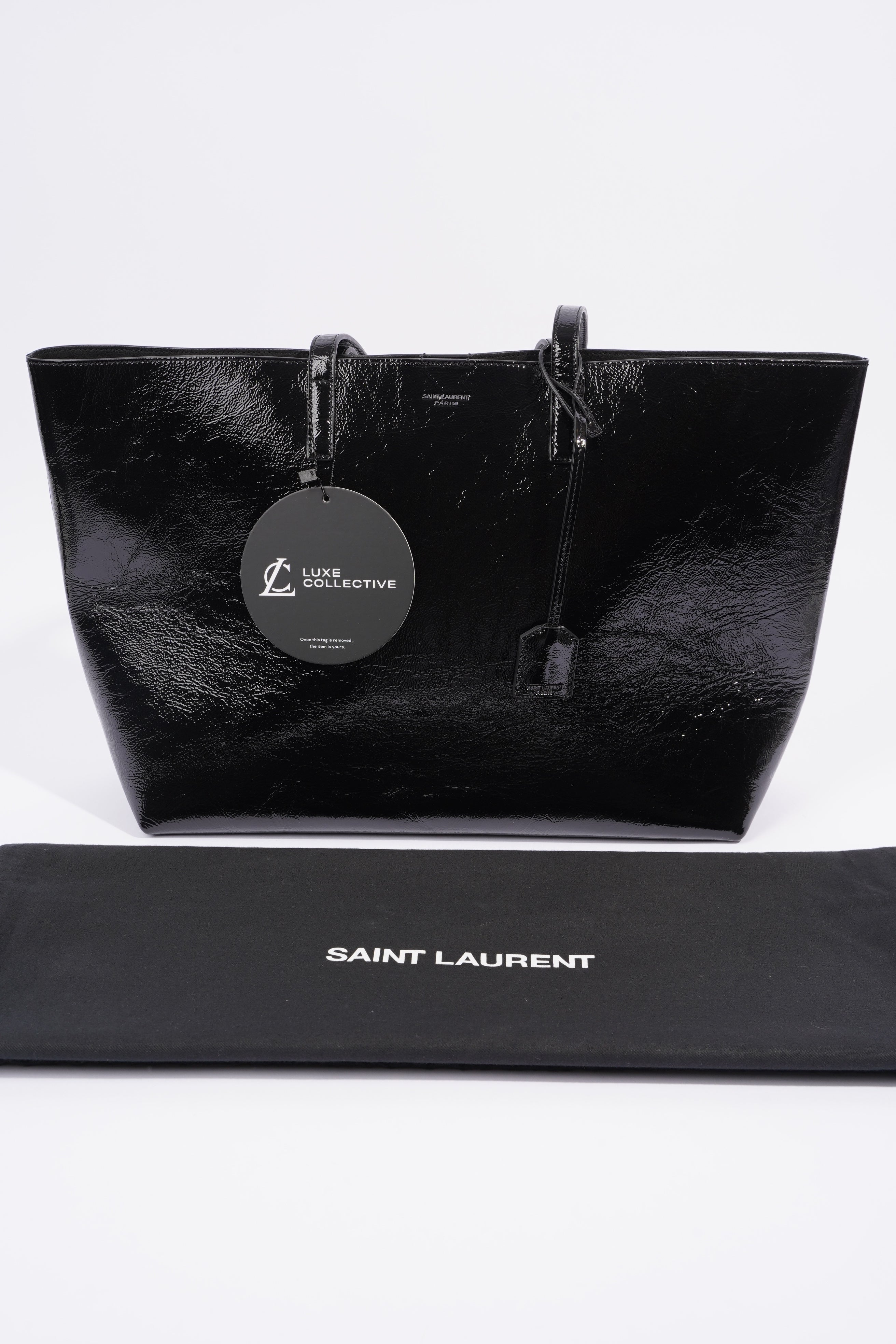 Saint Laurent Shopping Tote Black Leather Large