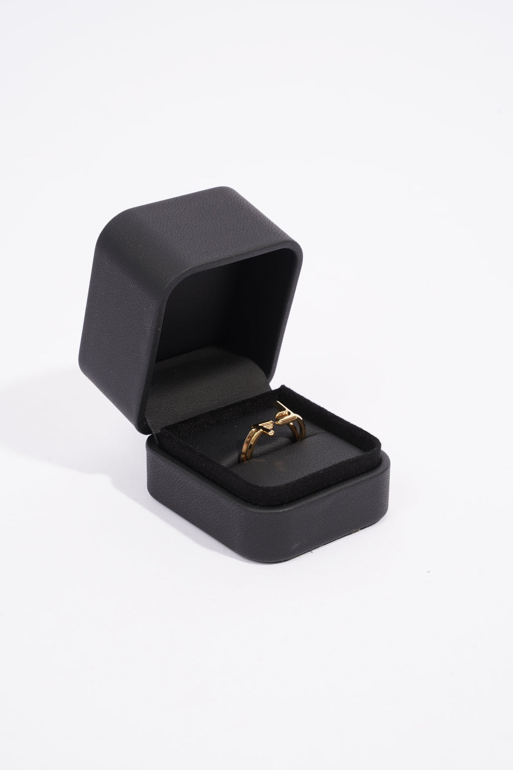 Fendi FF Double Rings Gold Base Metal L