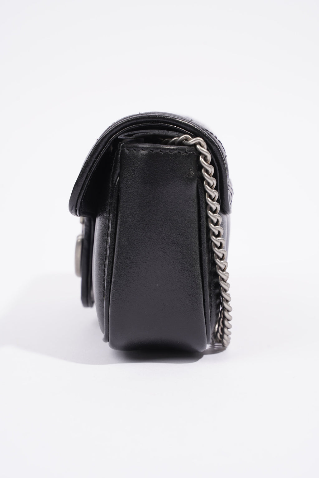 Gucci Marmont Flap Black Matelasse Leather Super Mini