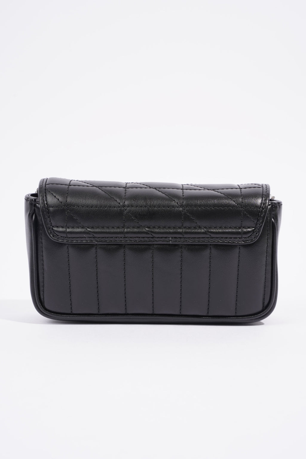 Gucci Marmont Flap Black Matelasse Leather Super Mini