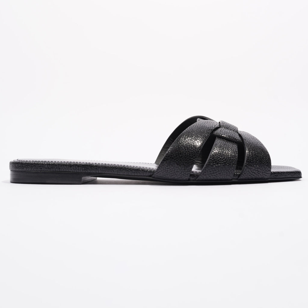Saint Laurent Tribute Black Embossed Leather EU 36 UK 3