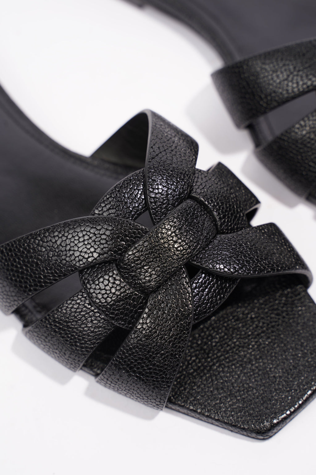 Saint Laurent Tribute Black Embossed Leather EU 36 UK 3