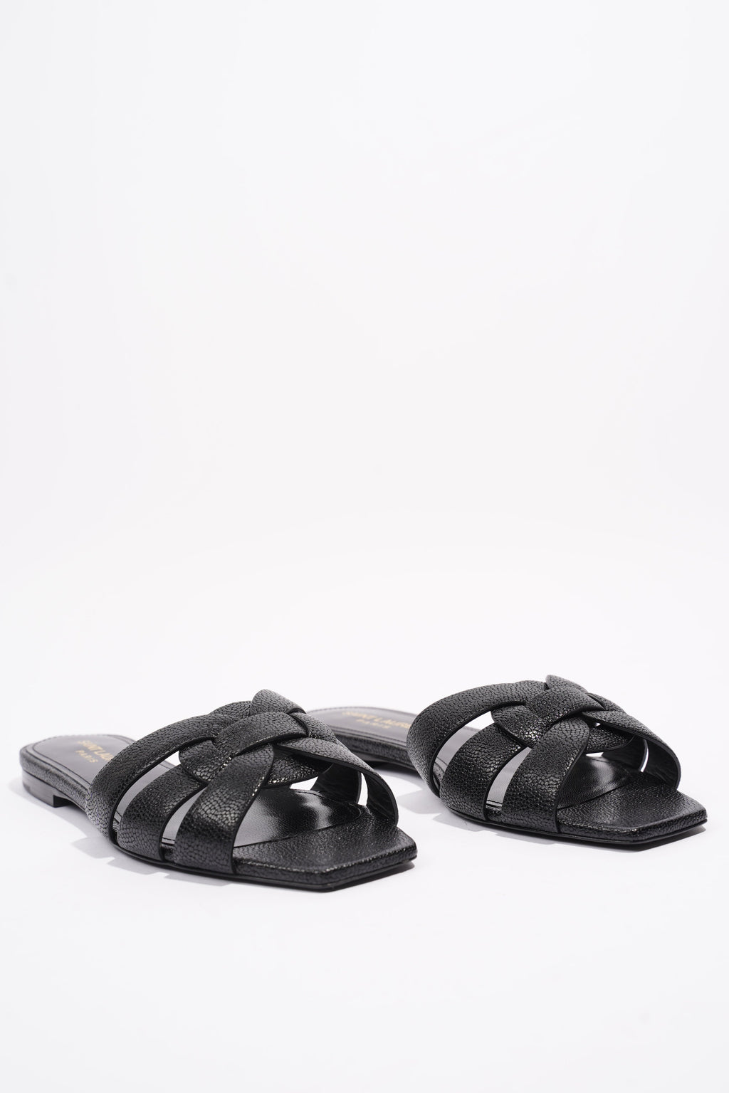 Saint Laurent Tribute Black Embossed Leather EU 36 UK 3