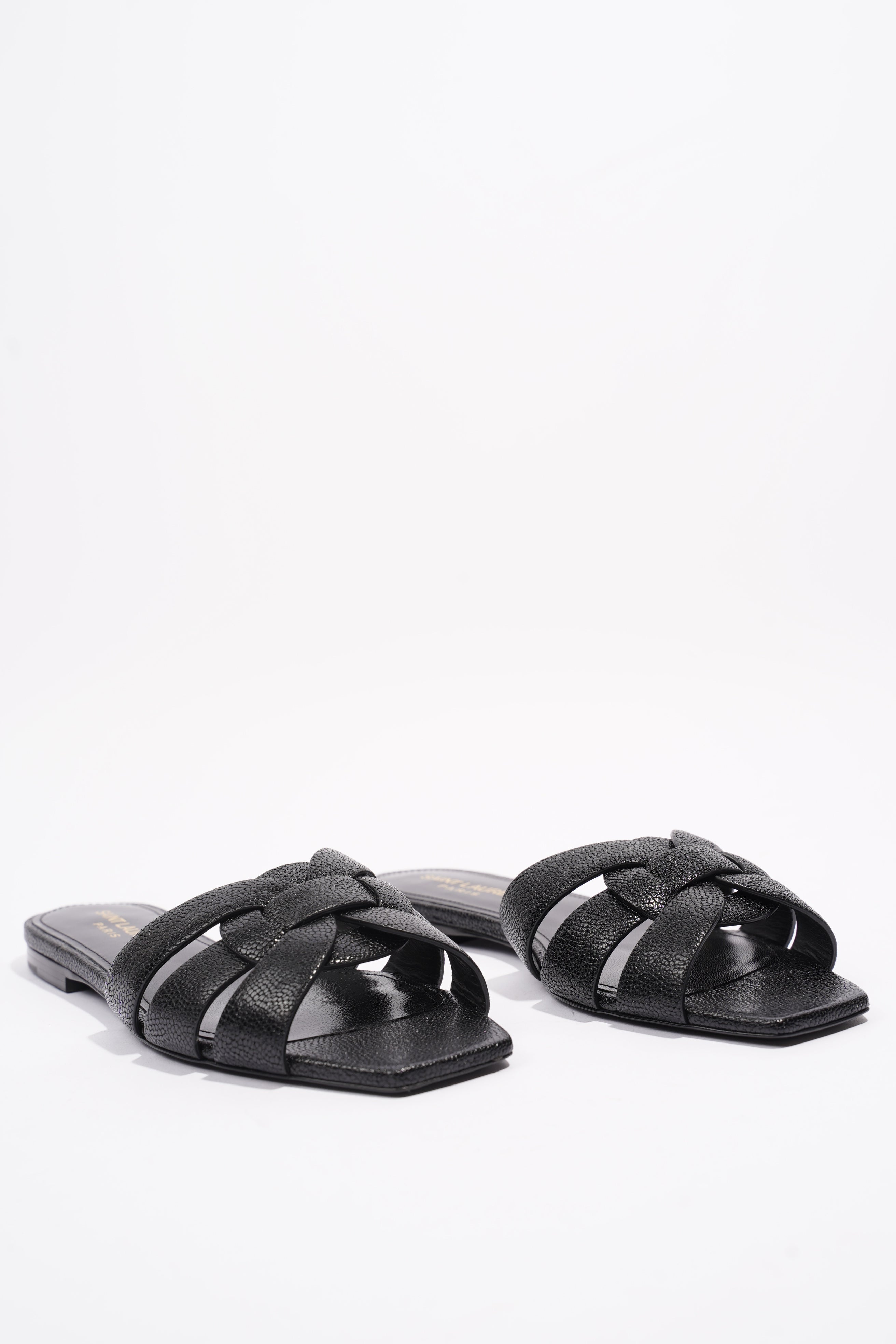 Saint Laurent Tribute Black Embossed Leather EU 36 UK 3