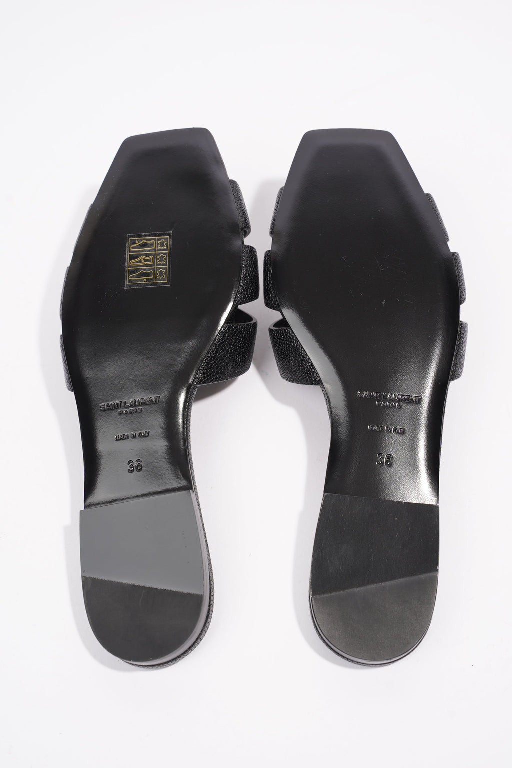 Saint Laurent Tribute Black Embossed Leather EU 36 UK 3