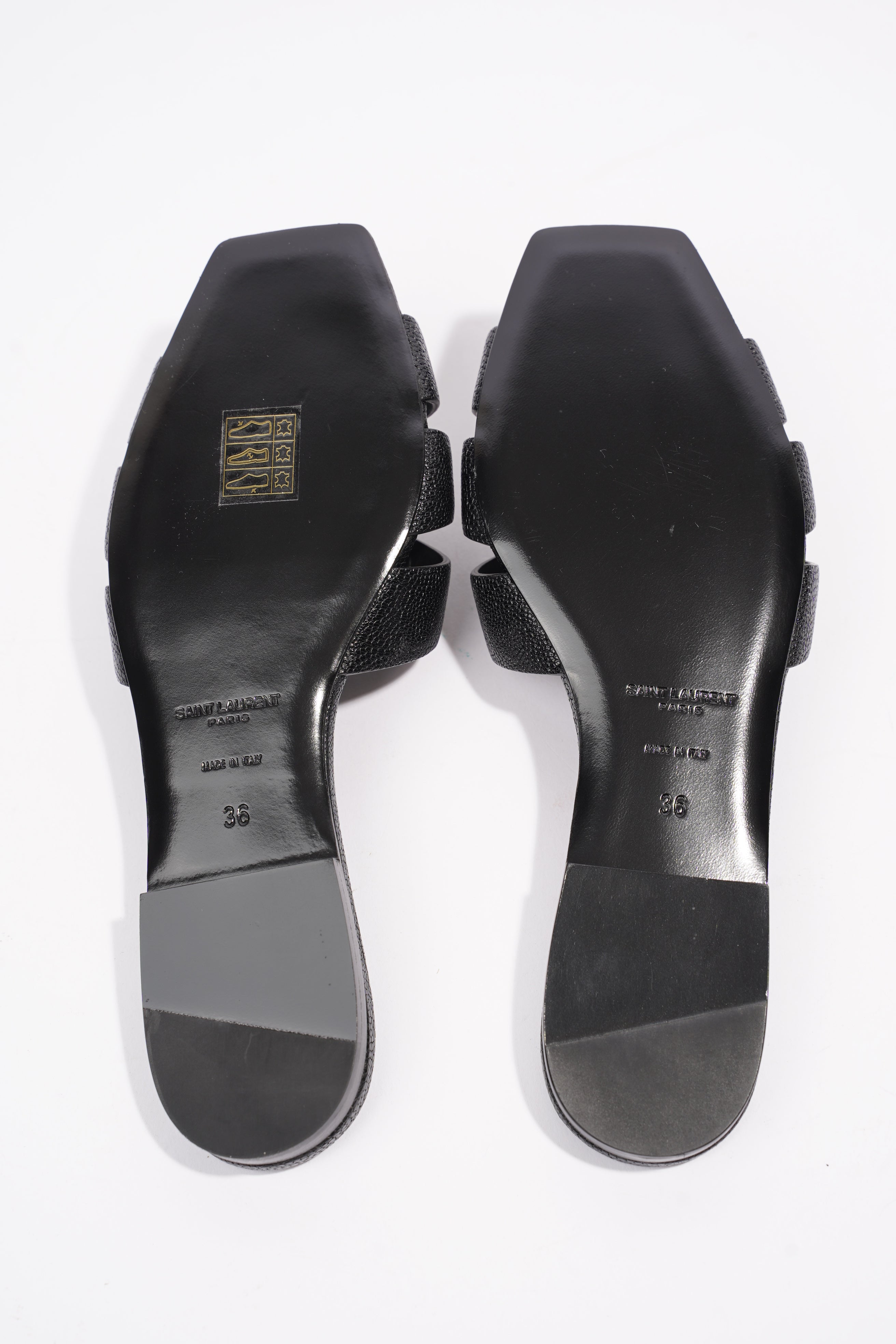 Saint Laurent Tribute Black Embossed Leather EU 36 UK 3
