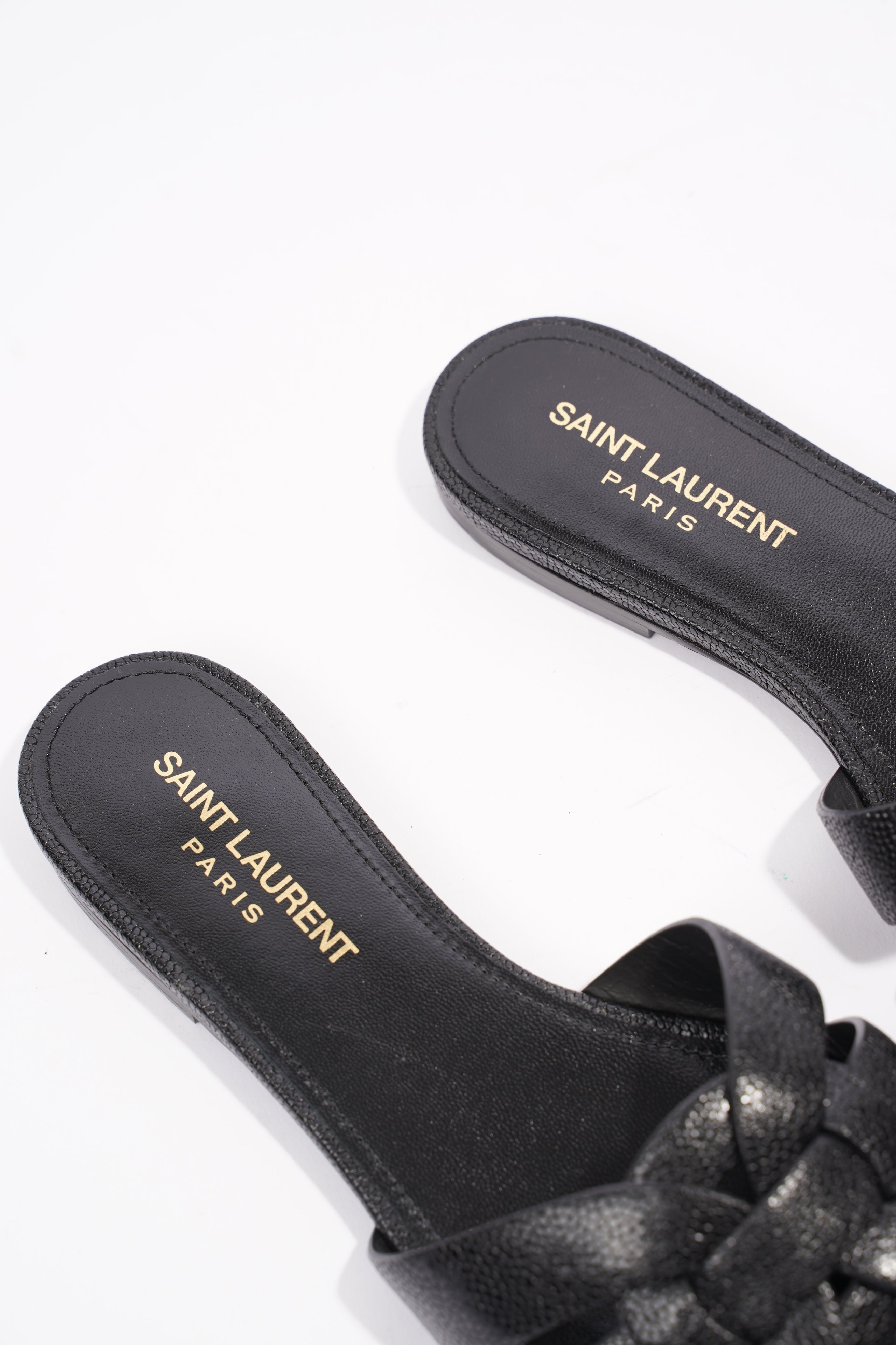 Saint Laurent Tribute Black Embossed Leather EU 36 UK 3
