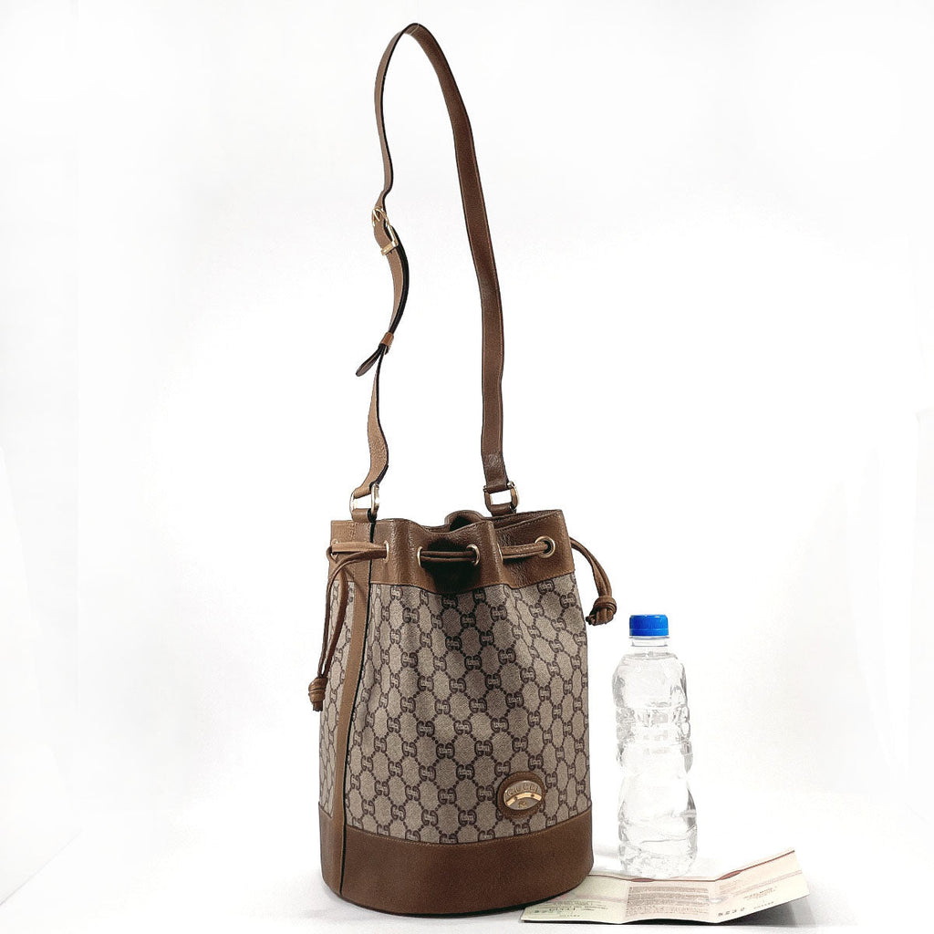 GUCCI Shoulder Bag gucci plus GG plus/leather Brown Women Used