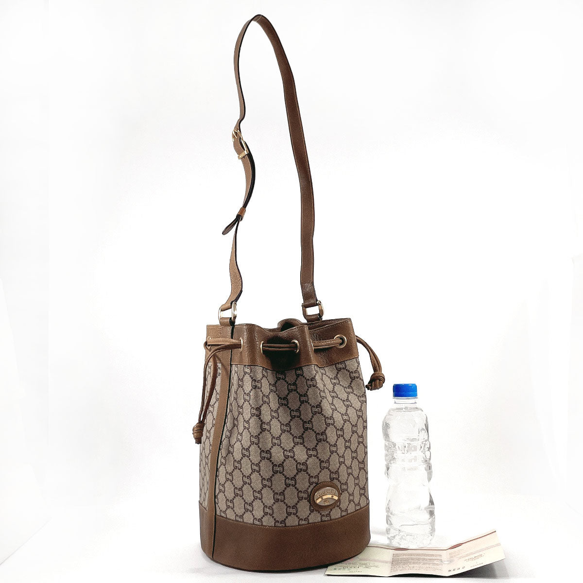 GUCCI Shoulder Bag gucci plus GG plus/leather Brown Women Used