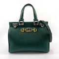 GUCCI Handbag 569712 Zumi Small leather green Women Used
