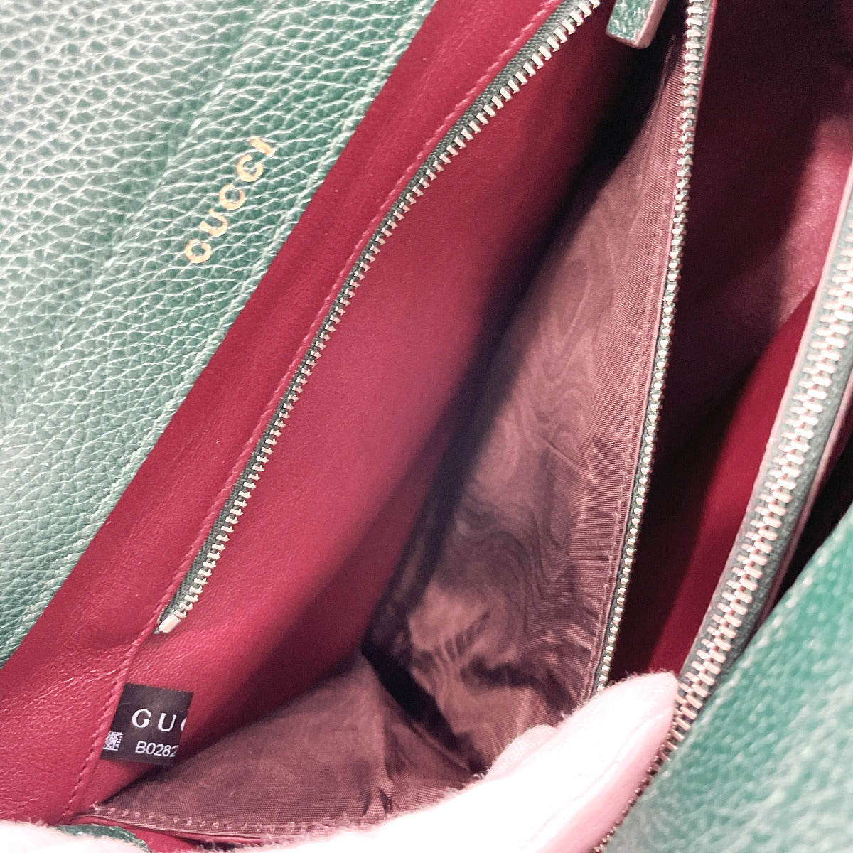 GUCCI Handbag 569712 Zumi Small leather green Women Used