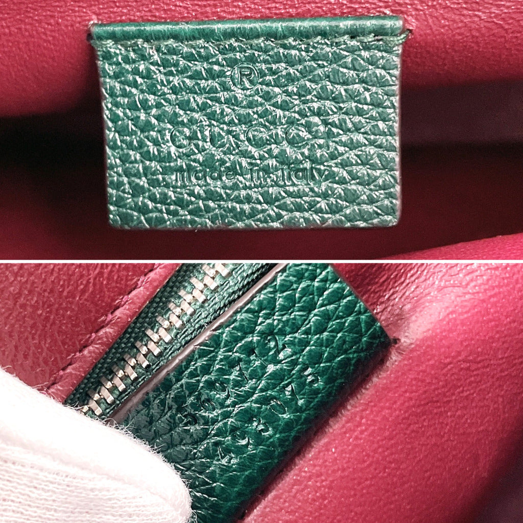 GUCCI Handbag 569712 Zumi Small leather green Women Used