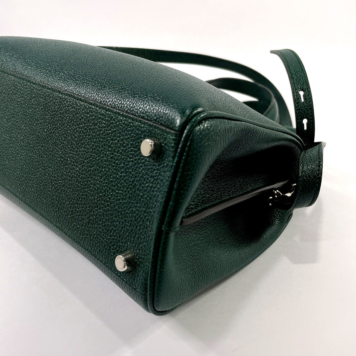 GUCCI Handbag 569712 Zumi Small leather green Women Used