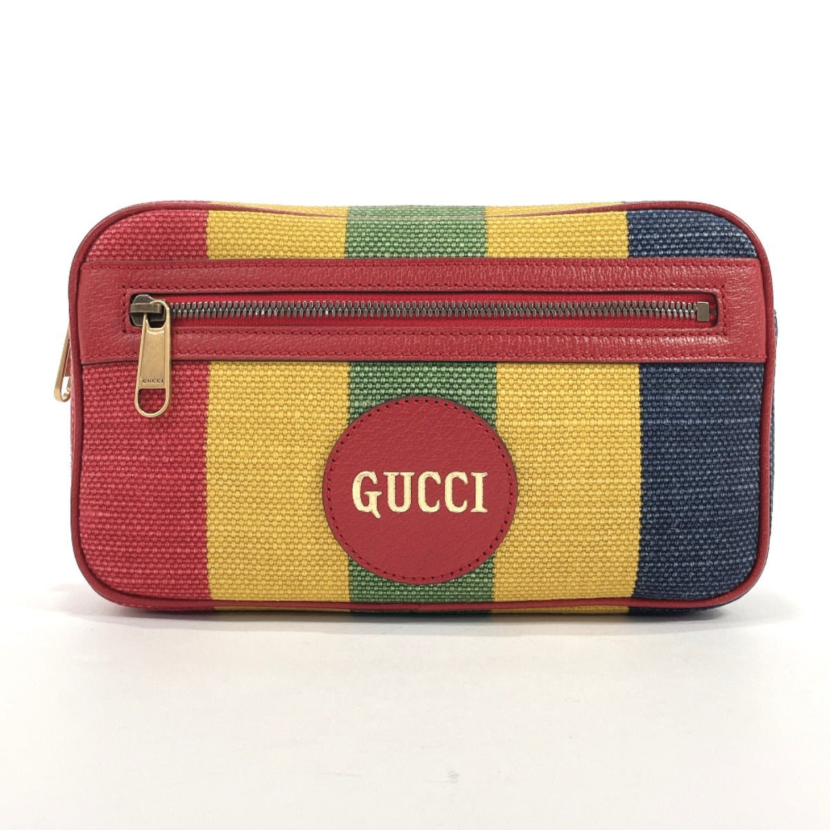 GUCCI bam bag 625895 Baiadera stripe canvas/leather multicolor unisex Used