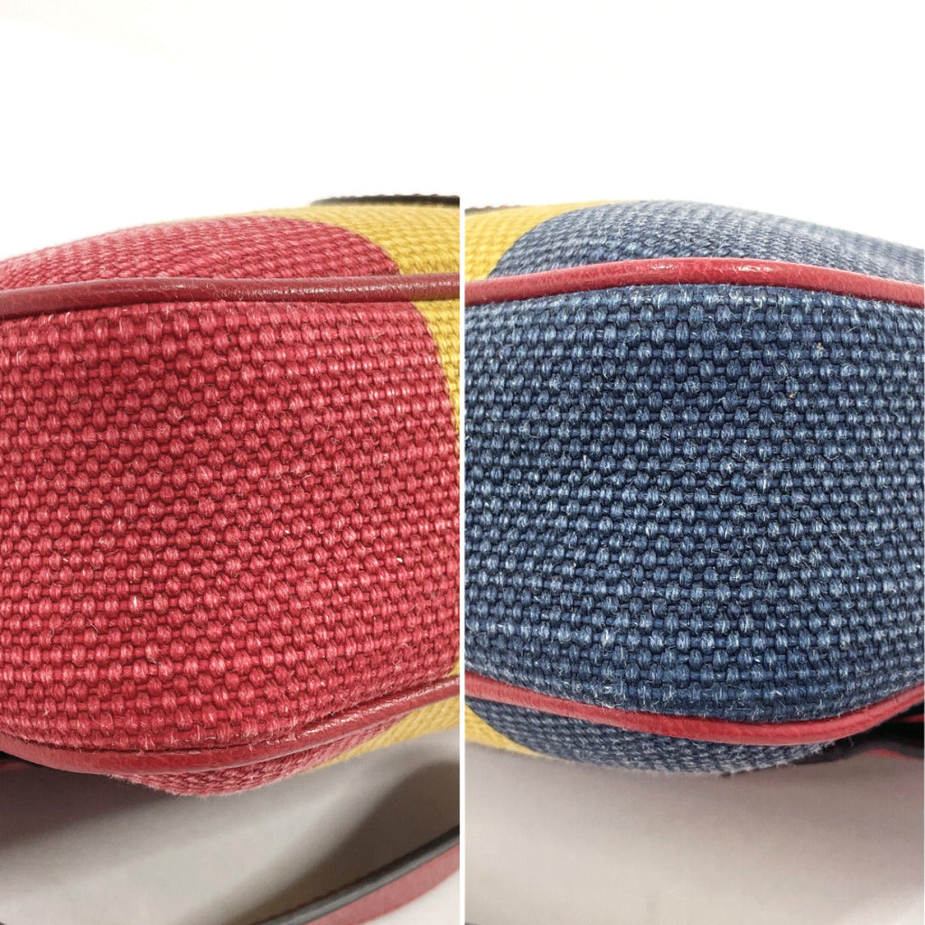 GUCCI bam bag 625895 Baiadera stripe canvas/leather multicolor unisex Used