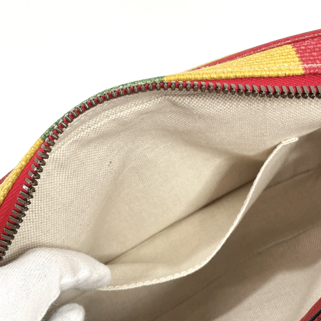 GUCCI bam bag 625895 Baiadera stripe canvas/leather multicolor unisex Used
