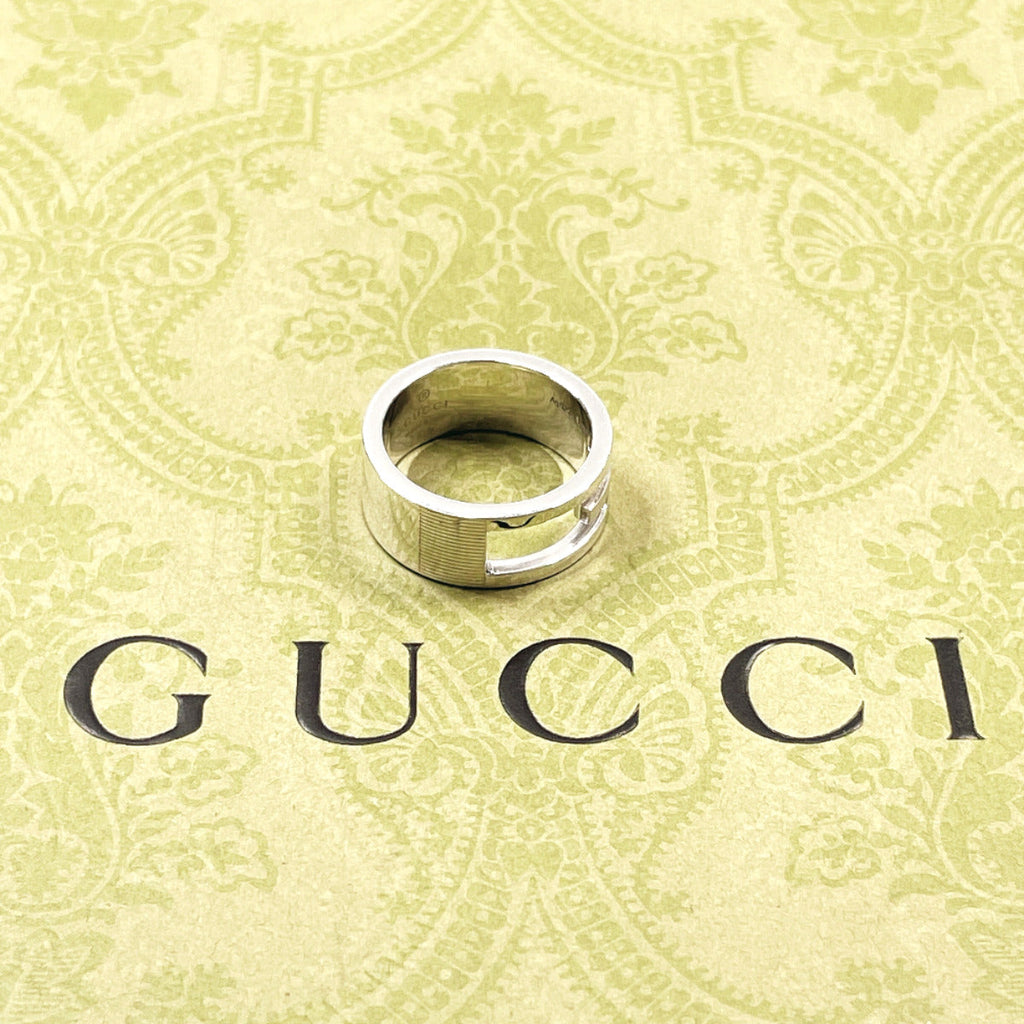 GUCCI Ring Branded Cutout G Silver925 #12(JP Size) Silver Women Used