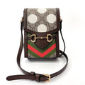 GUCCI Shoulder Bag 625615 Horsebit 1955 GG Supreme Canvas/leather Brown Women Used
