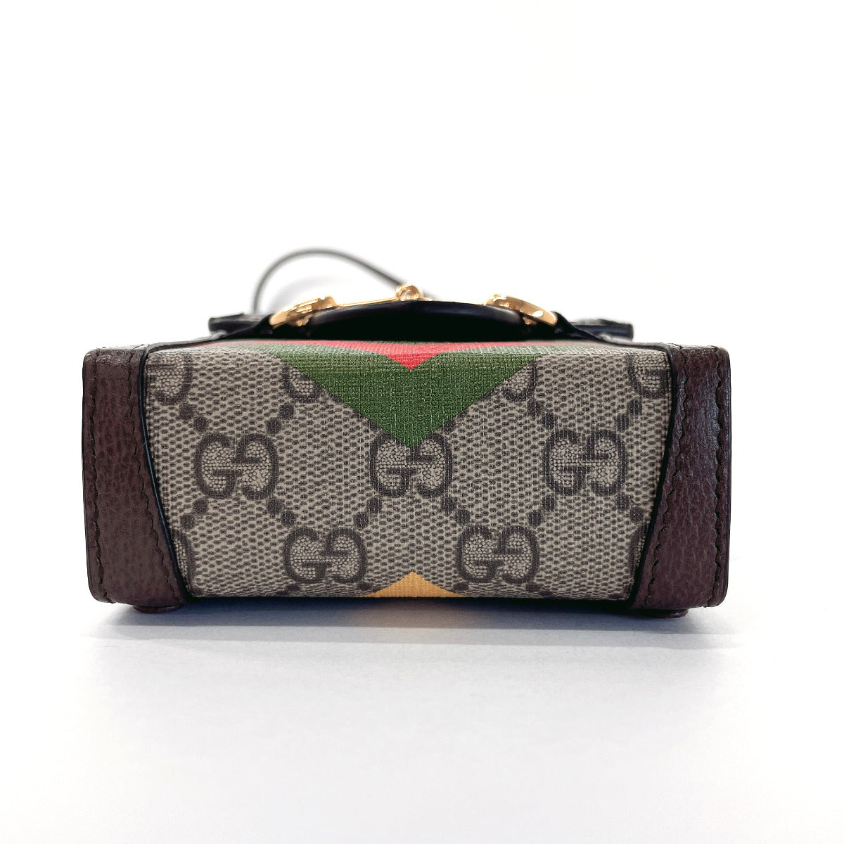 GUCCI Shoulder Bag 625615 Horsebit 1955 GG Supreme Canvas/leather Brown Women Used
