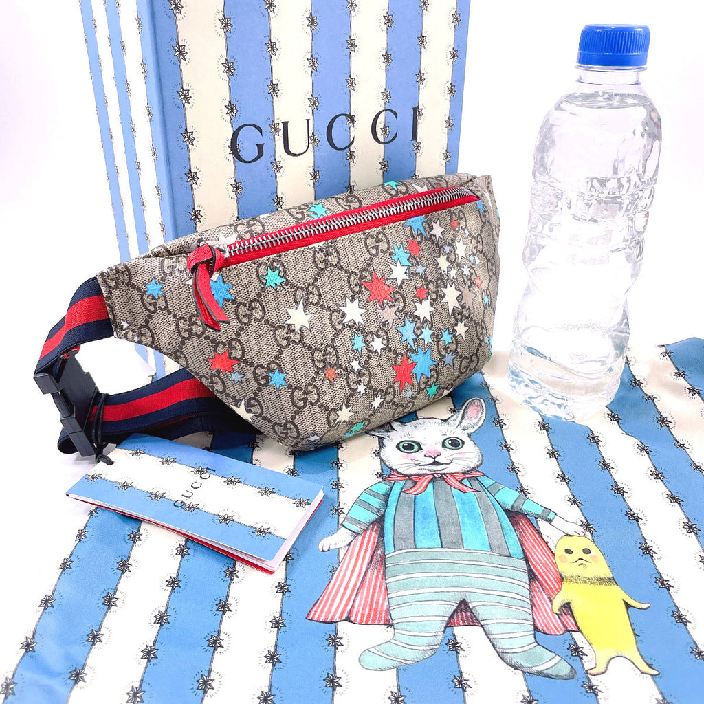 GUCCI bam bag 502095 Star Chilled license GG Supreme Canvas Brown Kids New