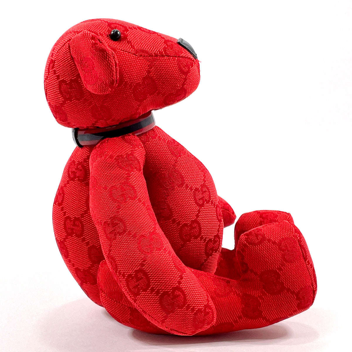 GUCCI Other accessories Teddy bear plush GG canvas Red unisex Used
