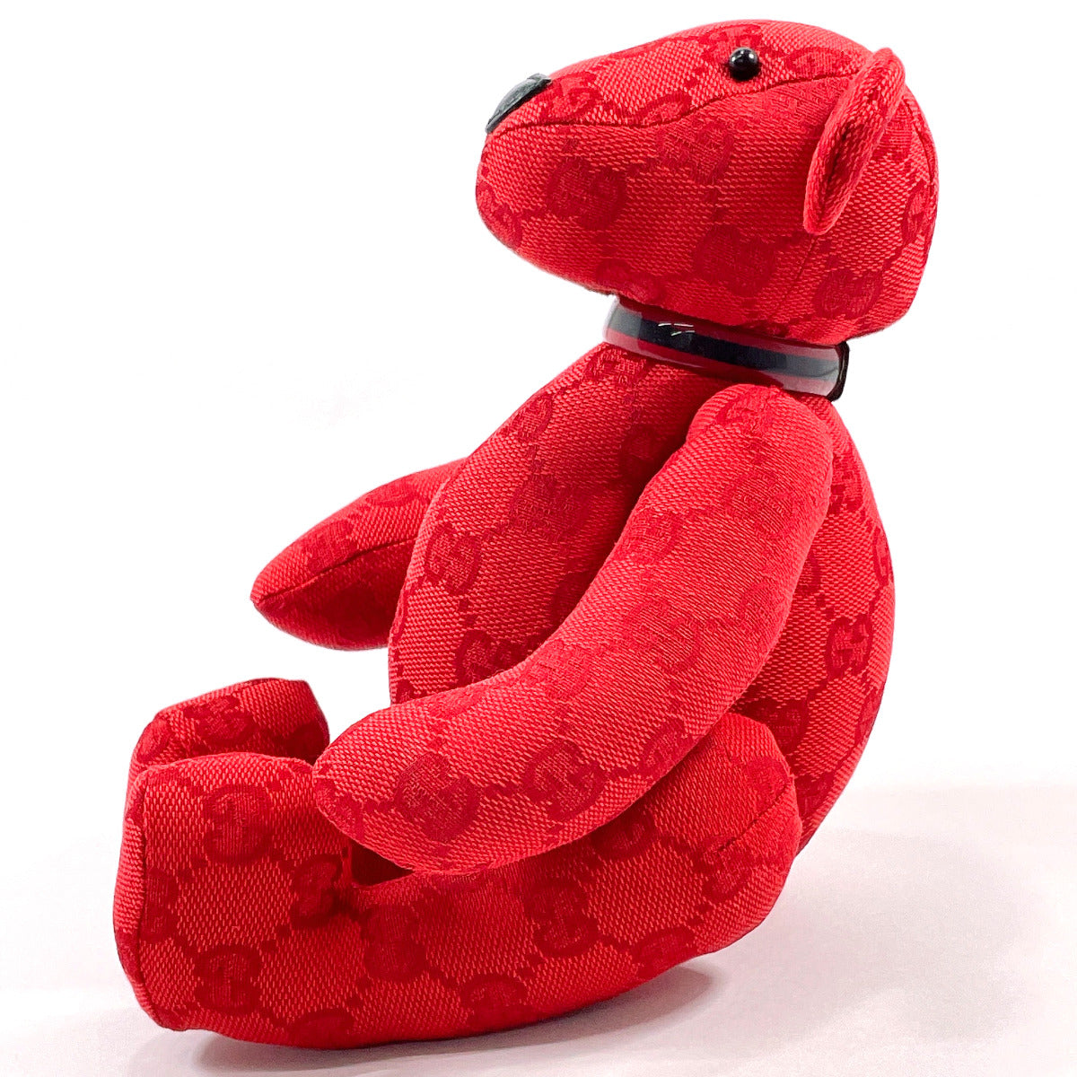 GUCCI Other accessories Teddy bear plush GG canvas Red unisex Used