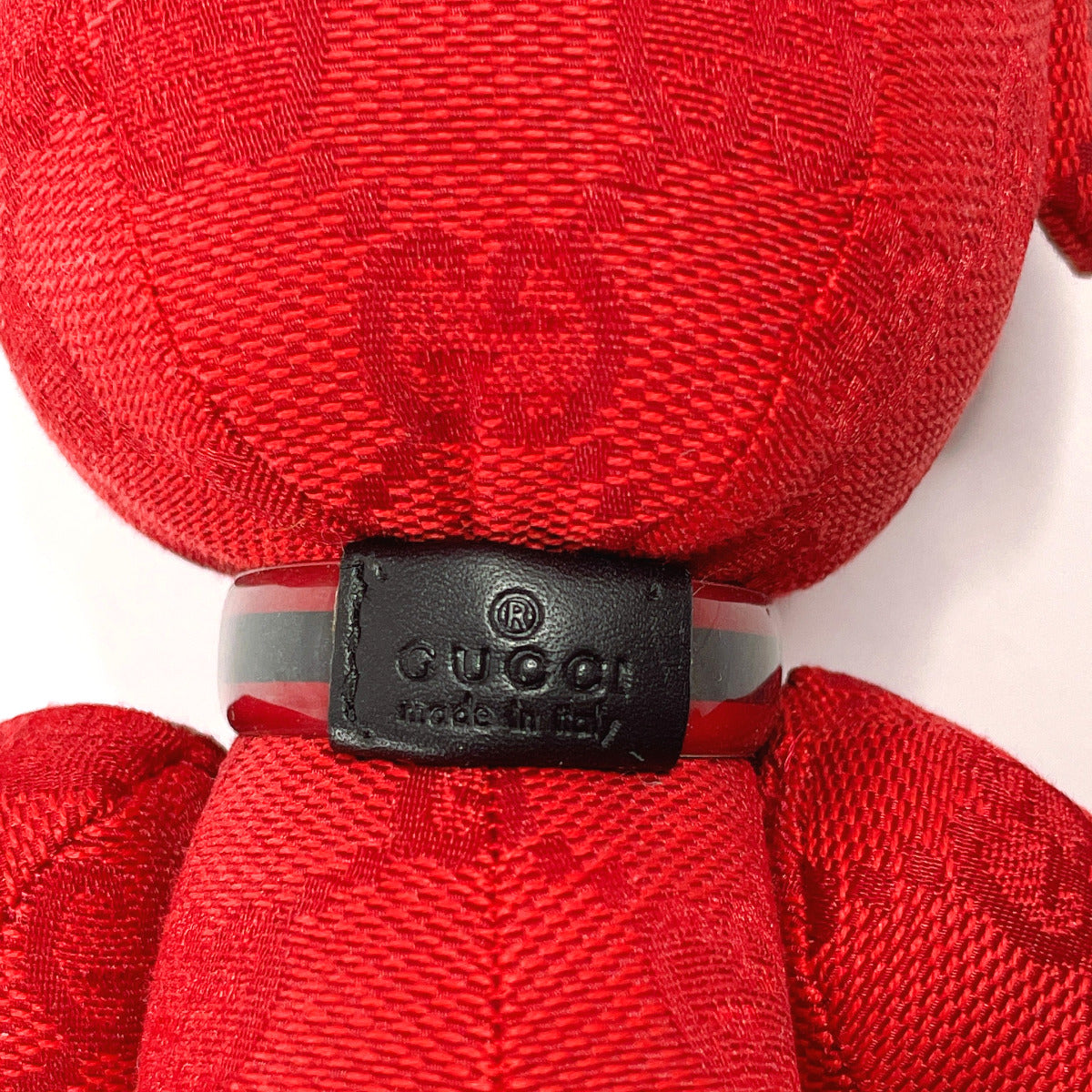 GUCCI Other accessories Teddy bear plush GG canvas Red unisex Used