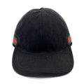GUCCI cap 200035 Baseball cap GG canvas Black mens Used