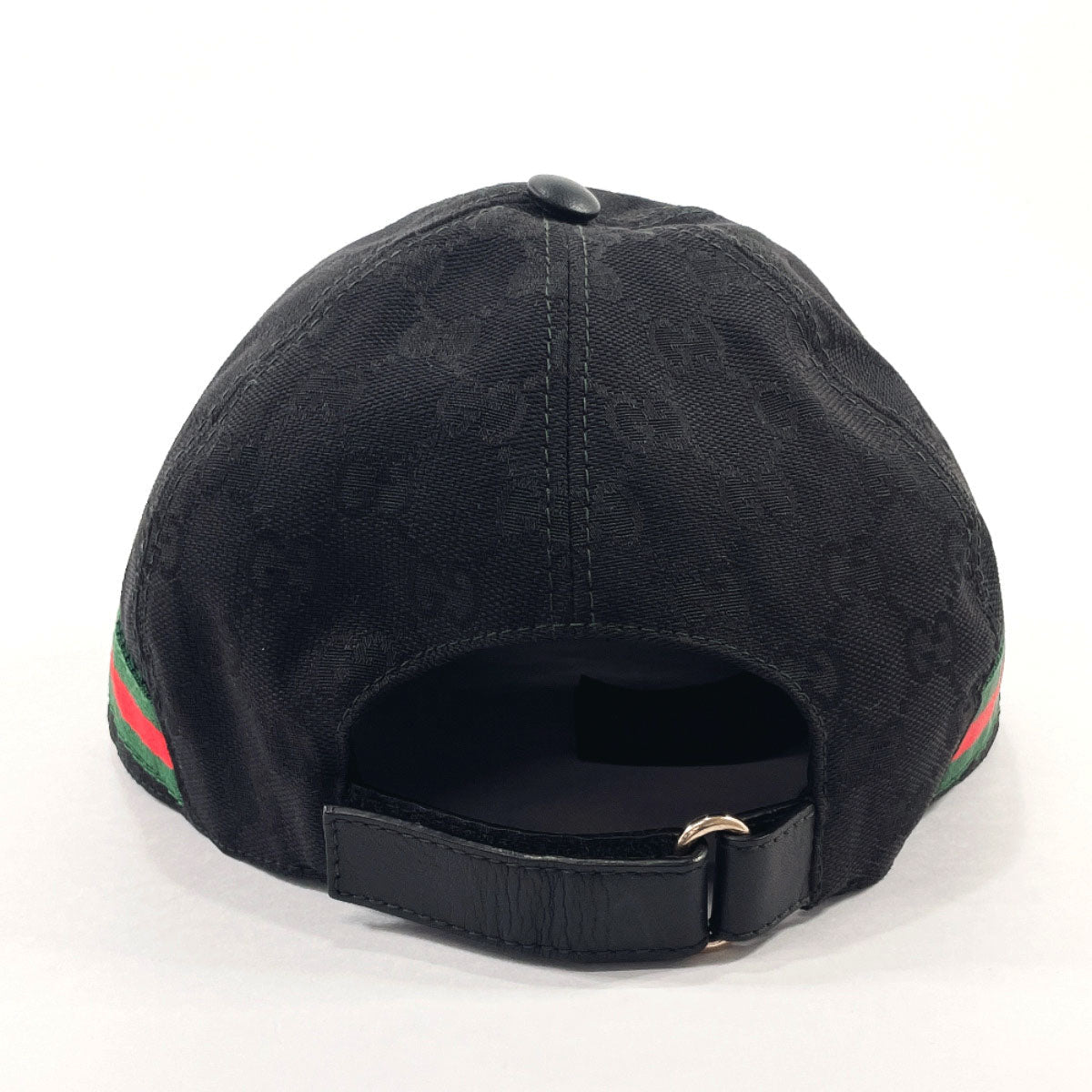 GUCCI cap 200035 Baseball cap GG canvas Black mens Used