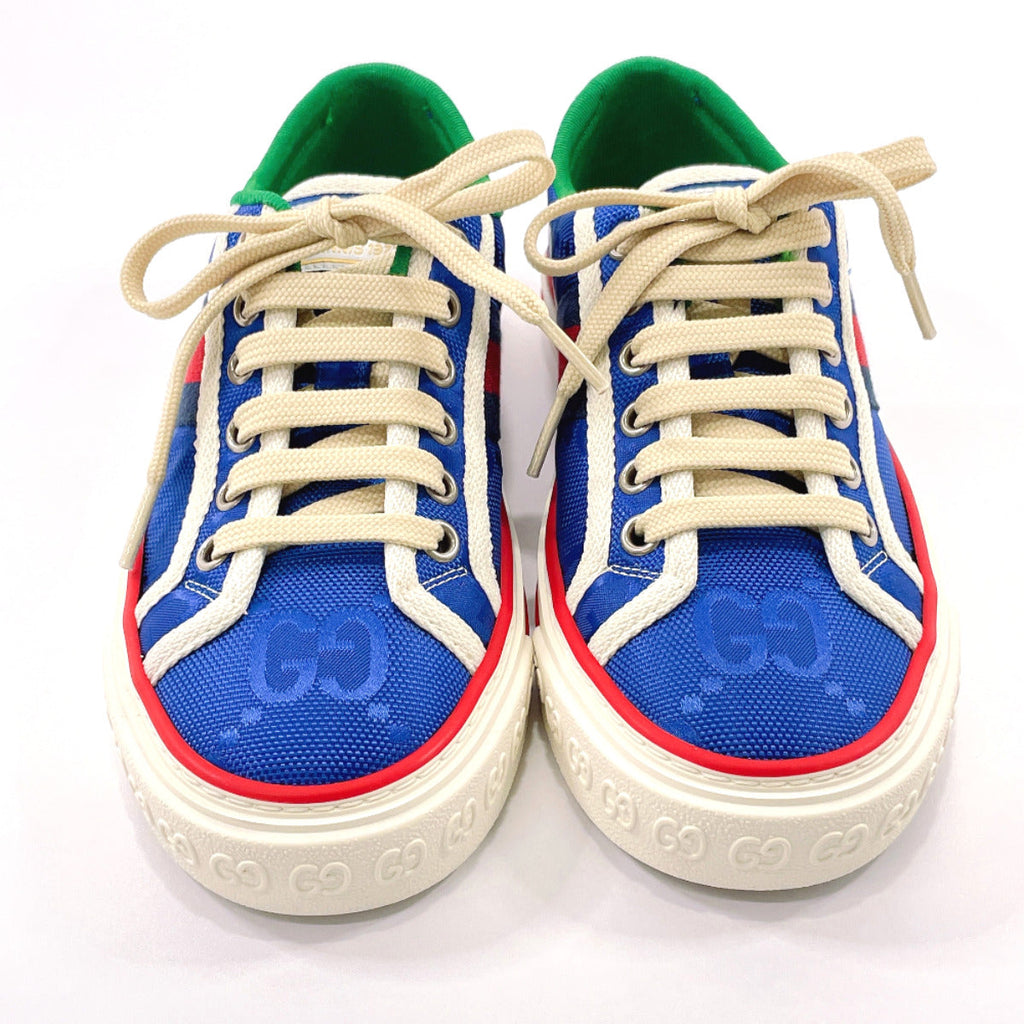 GUCCI sneakers 606110 Tennis 1977 Gucci Off The Grid GG canvas blue Women New