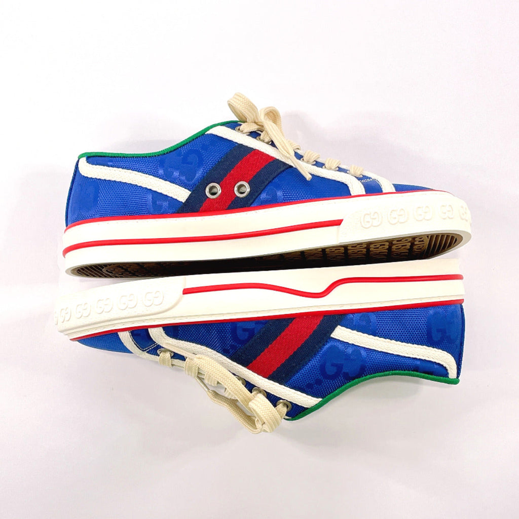 GUCCI sneakers 606110 Tennis 1977 Gucci Off The Grid GG canvas blue Women New