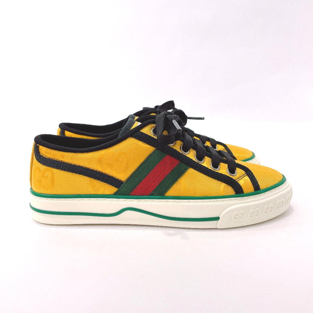 GUCCI sneakers 606110 Tennis 1977 Off The Grid GG canvas yellow Women New