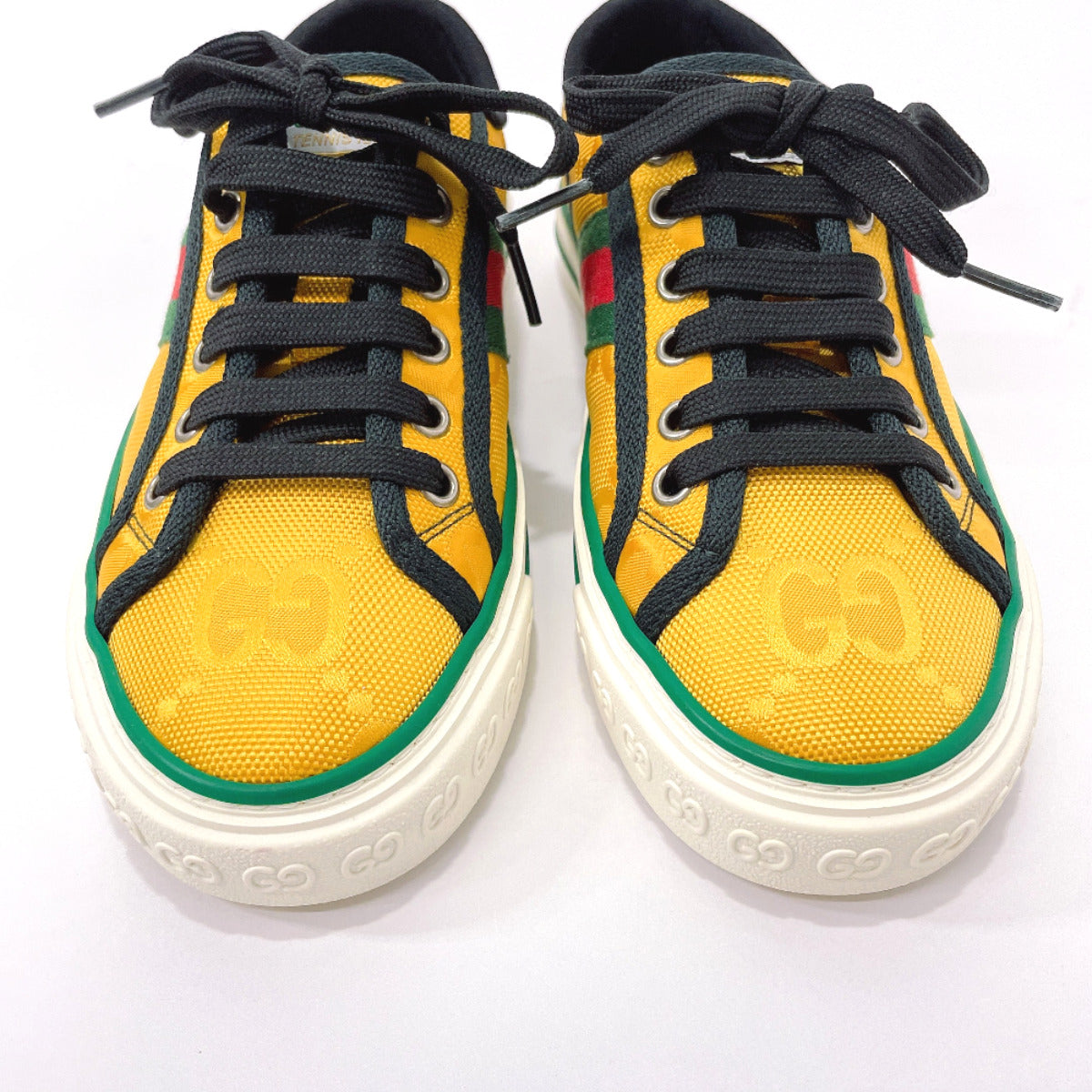 GUCCI sneakers 606110 Tennis 1977 Off The Grid GG canvas yellow Women New