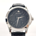 GUCCI Watches YA1264031 G-Timeless Bee 126.4 Stainless Steel/leather Black Black mens Used