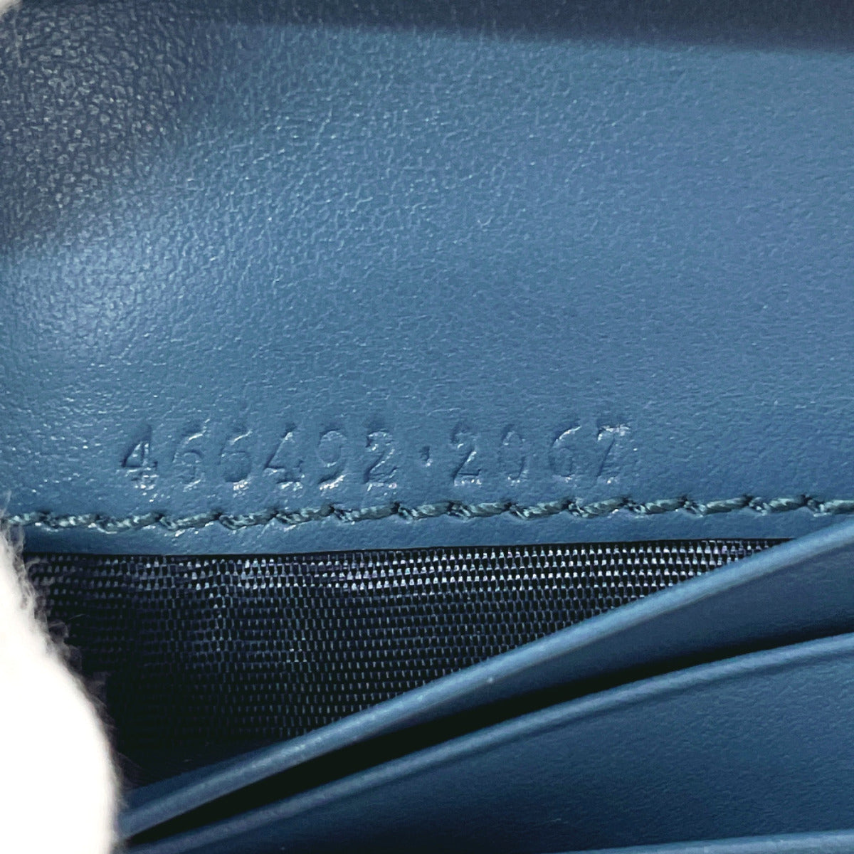 GUCCI wallet 466492 GG Marmont Compact wallet leather blue Women Used